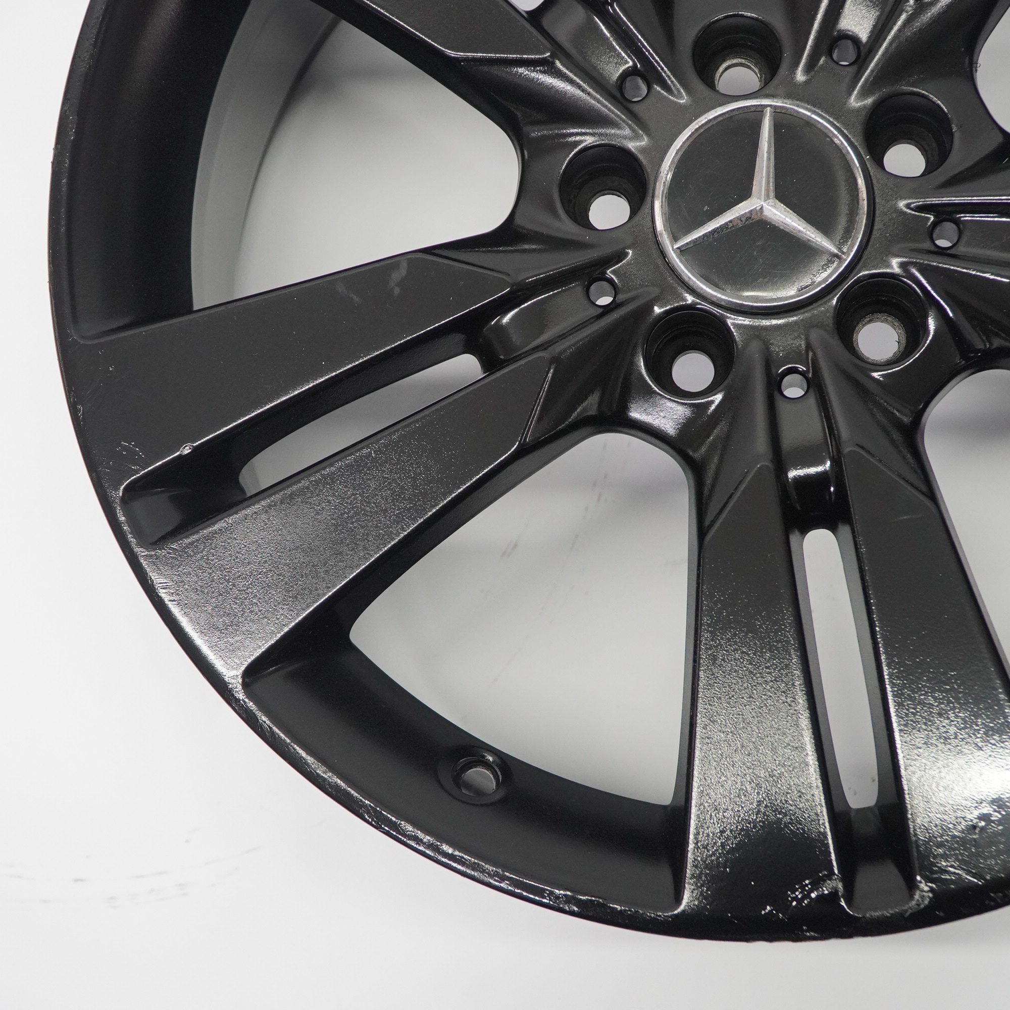 Mercedes W176 Black Alloy Wheel Rim 18" ET:52 7,5J 5 Double Spoke A2464010402