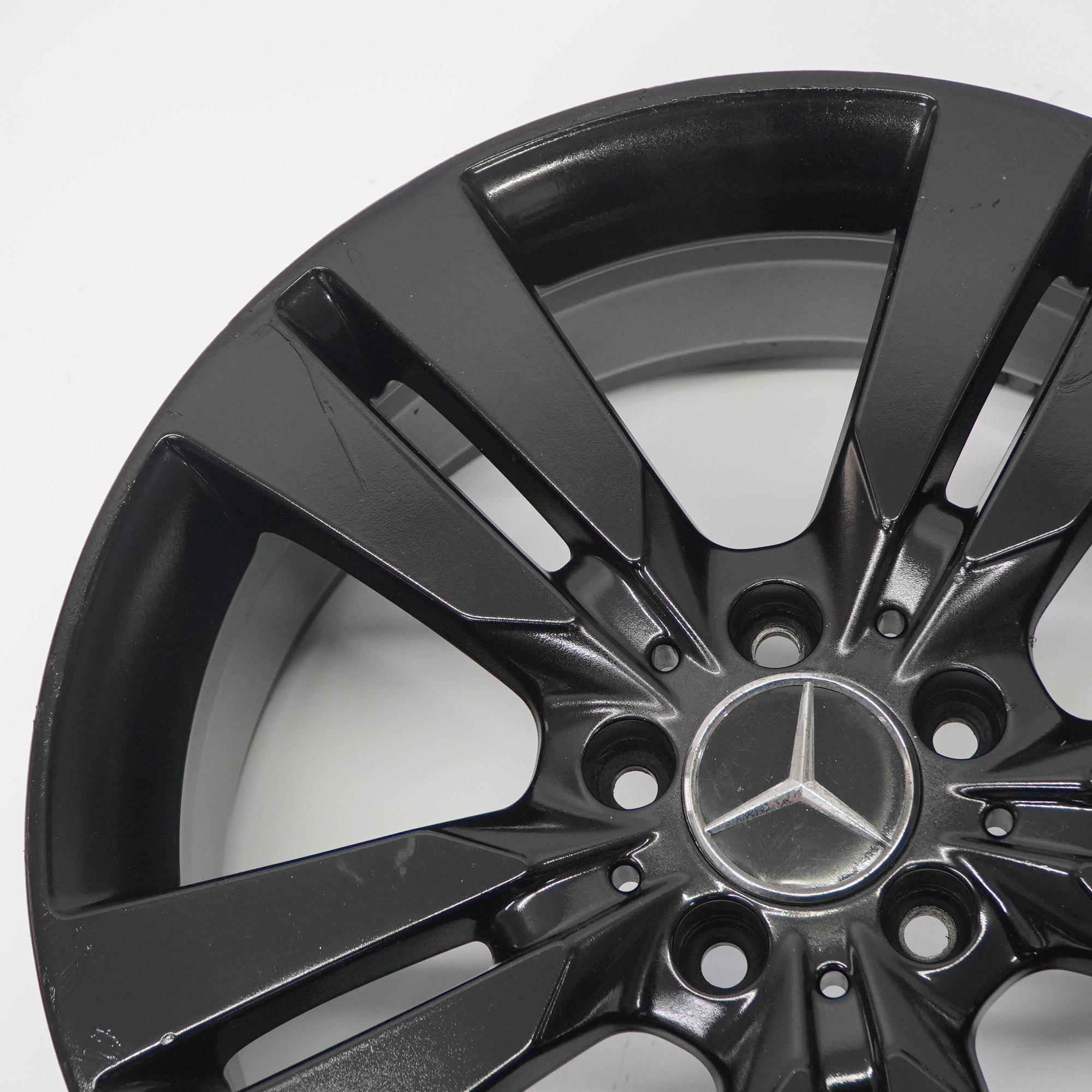 Mercedes W176 Black Alloy Wheel Rim 18" ET:52 7,5J 5 Double Spoke A2464010402