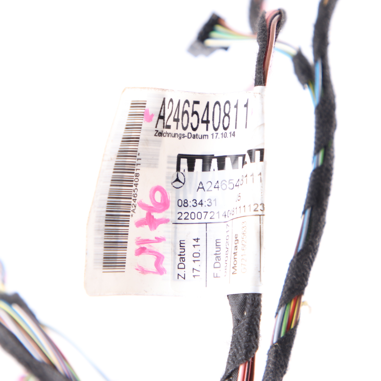 Mercedes W246 Wiring Loom Cable Rear Cigar Lighter A2465408113