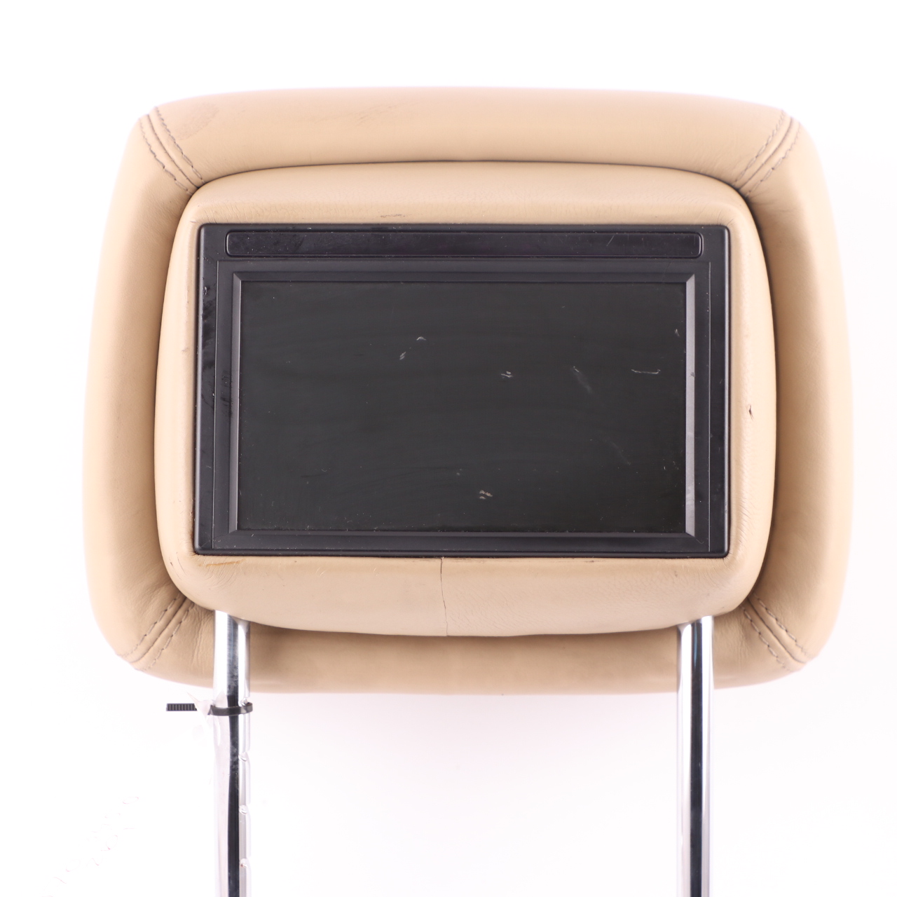 Mercedes W164 W251 Seat Headrest Front Left Right Screen Cover Beige Leather