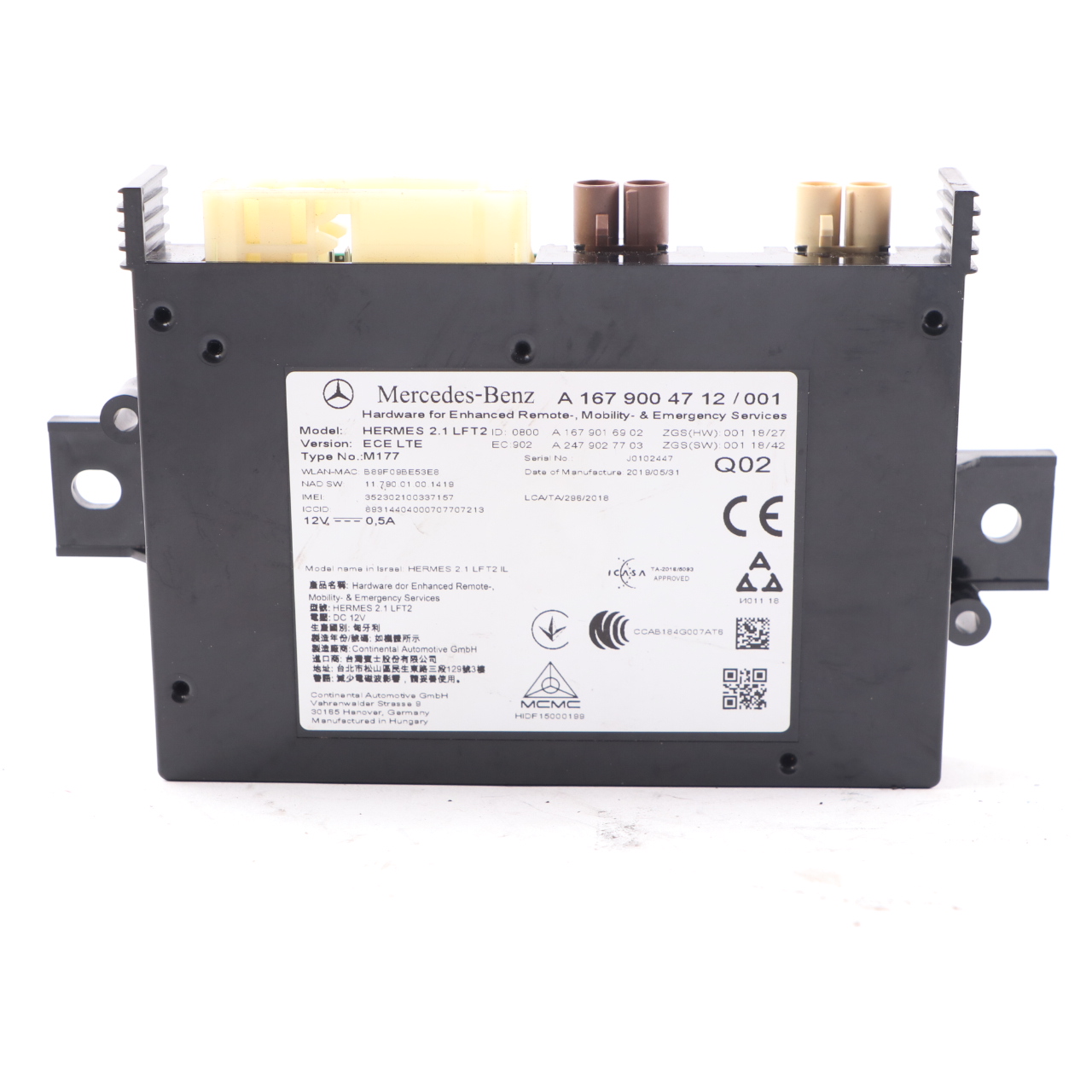 Mercedes W205 C200 264.915 198HP Engine ECU Kit Module A2649000700 Key Automatic