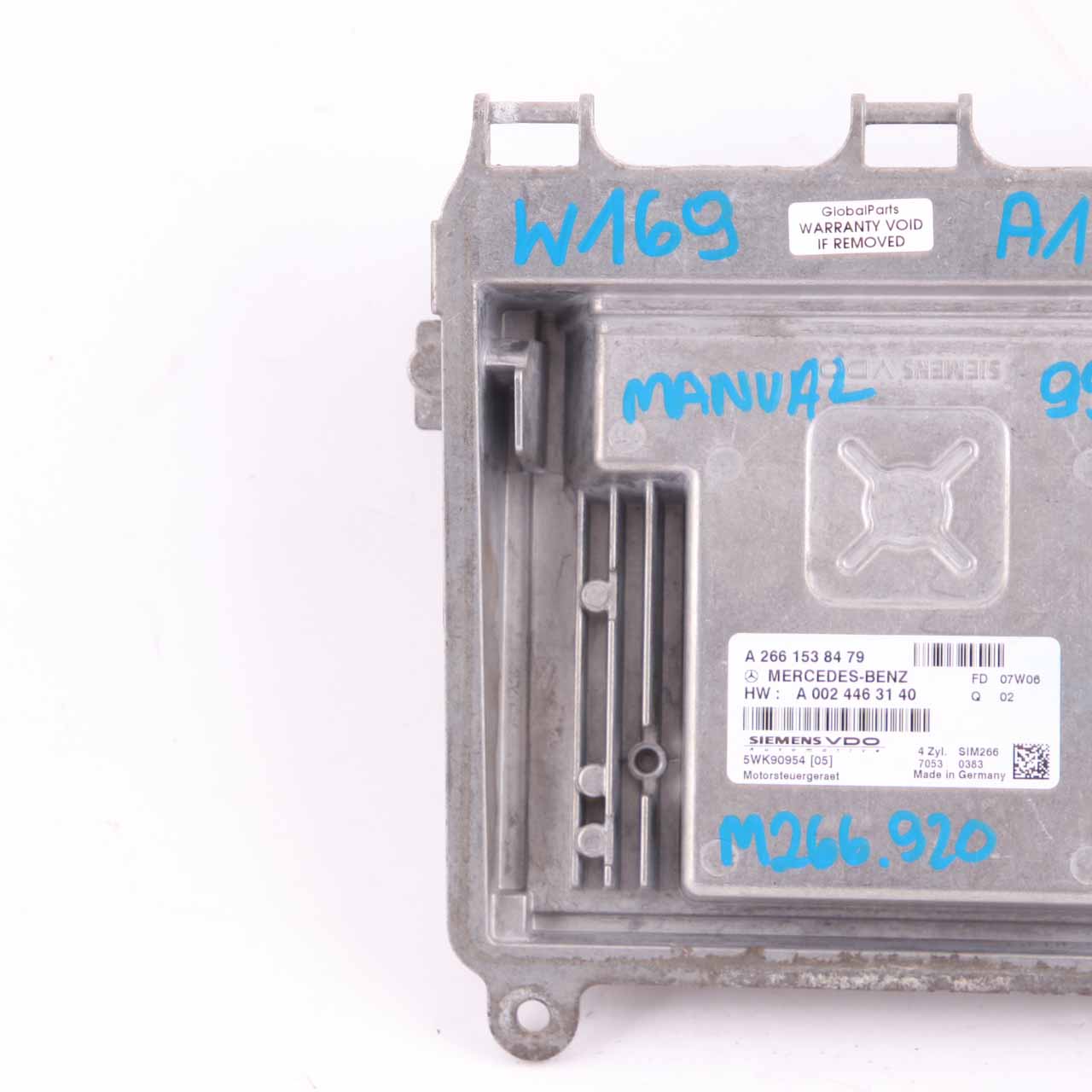 Mercedes W169 A150 Petrol M266 95HP Engine Control Module A2661538479 Manual