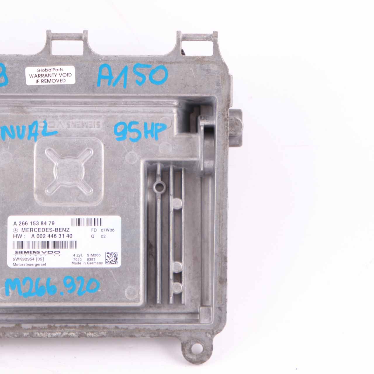 Mercedes W169 A150 Petrol M266 95HP Engine Control Module A2661538479 Manual