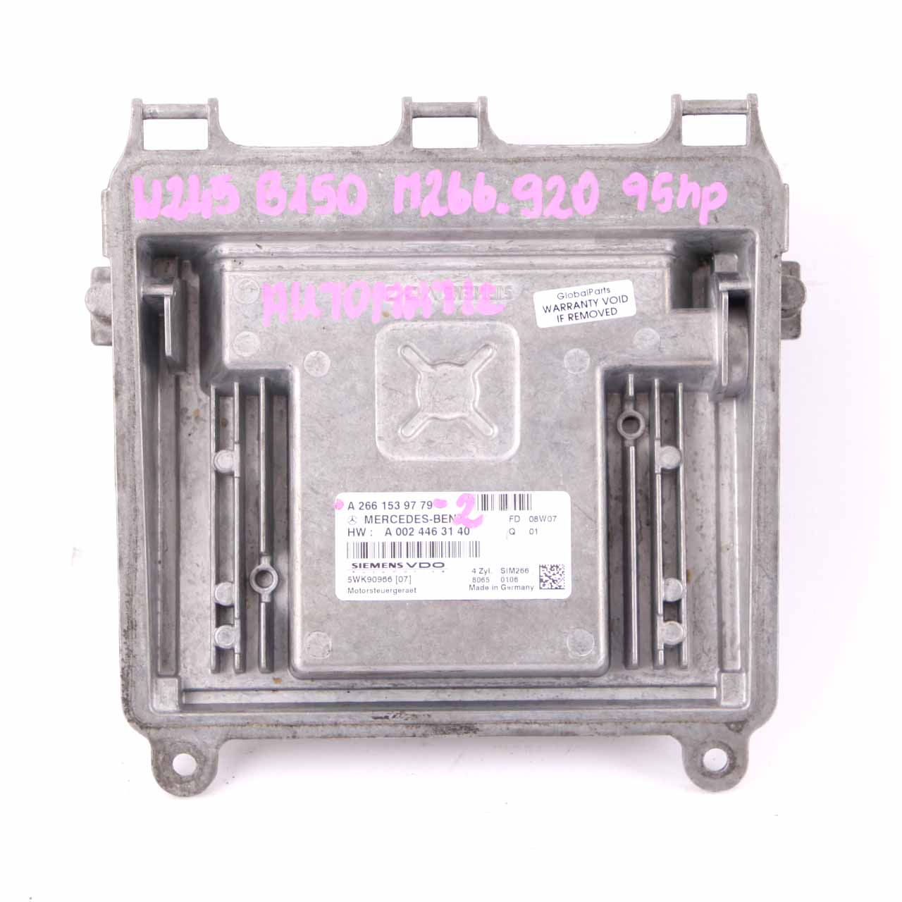 Mercedes W169 W245 A150 B150 M266 Engine Control ECU Kit A2661539779 Key Lock