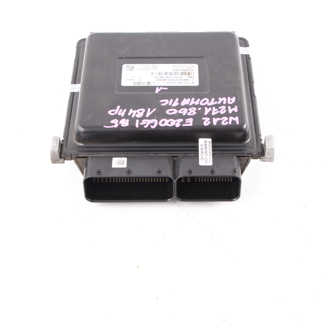 Mercedes W212 E200 BlueEFFICIENCY M271.860 184HP Engine ECU A2711500391