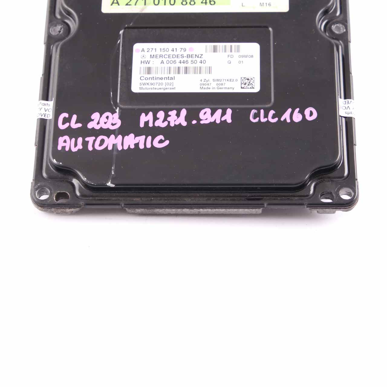 Mercedes CL203 CLC160 Kompressor M271 Engine Control Unit Module ECU A2711504179