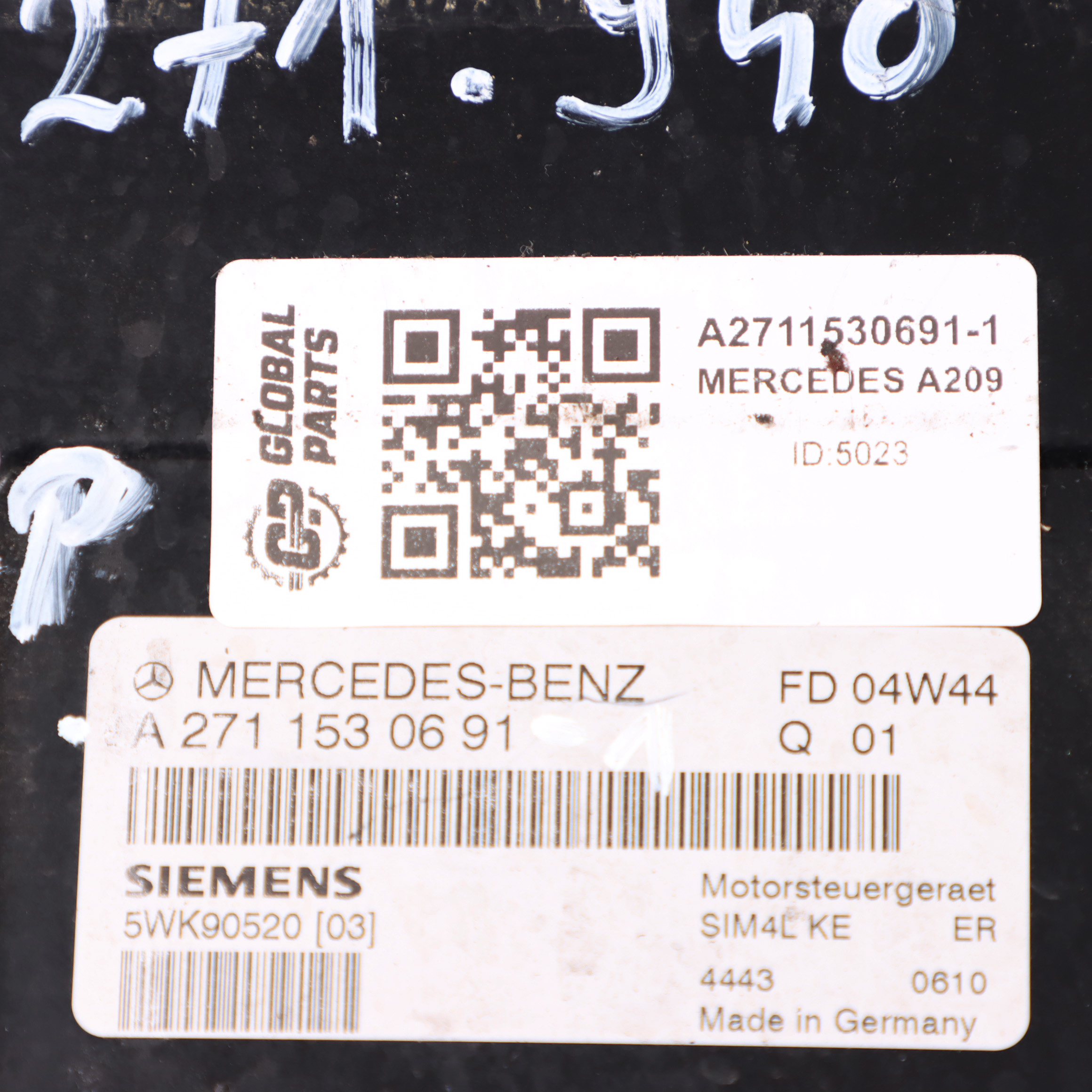 Mercedes C209 200 Kompressor 271.940 163HP Engine ECU Kit A2711530691 Key Lock