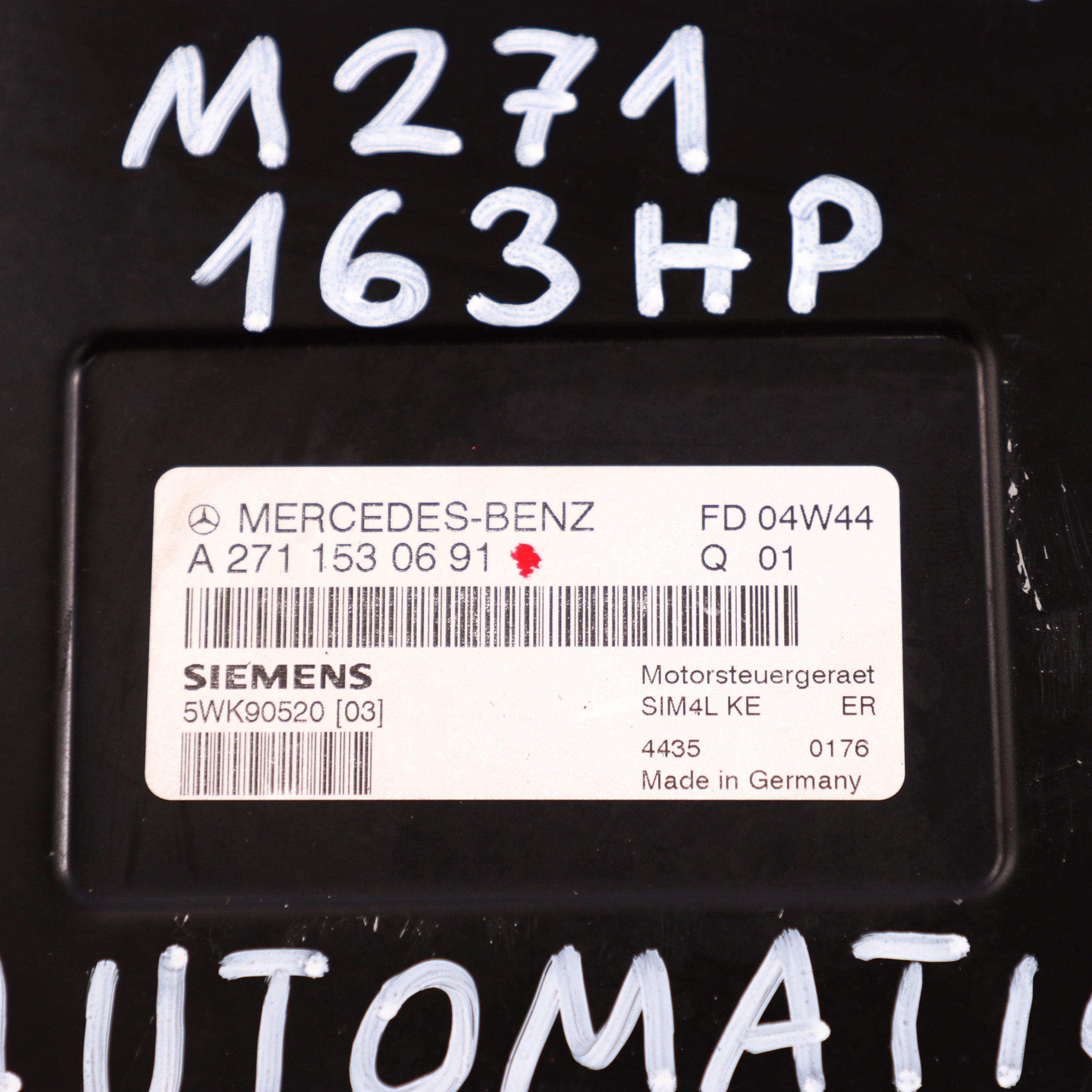 Mercedes-Benz C W203 C200 Kompressor M271 Engine Control Unit ECU A2711530691