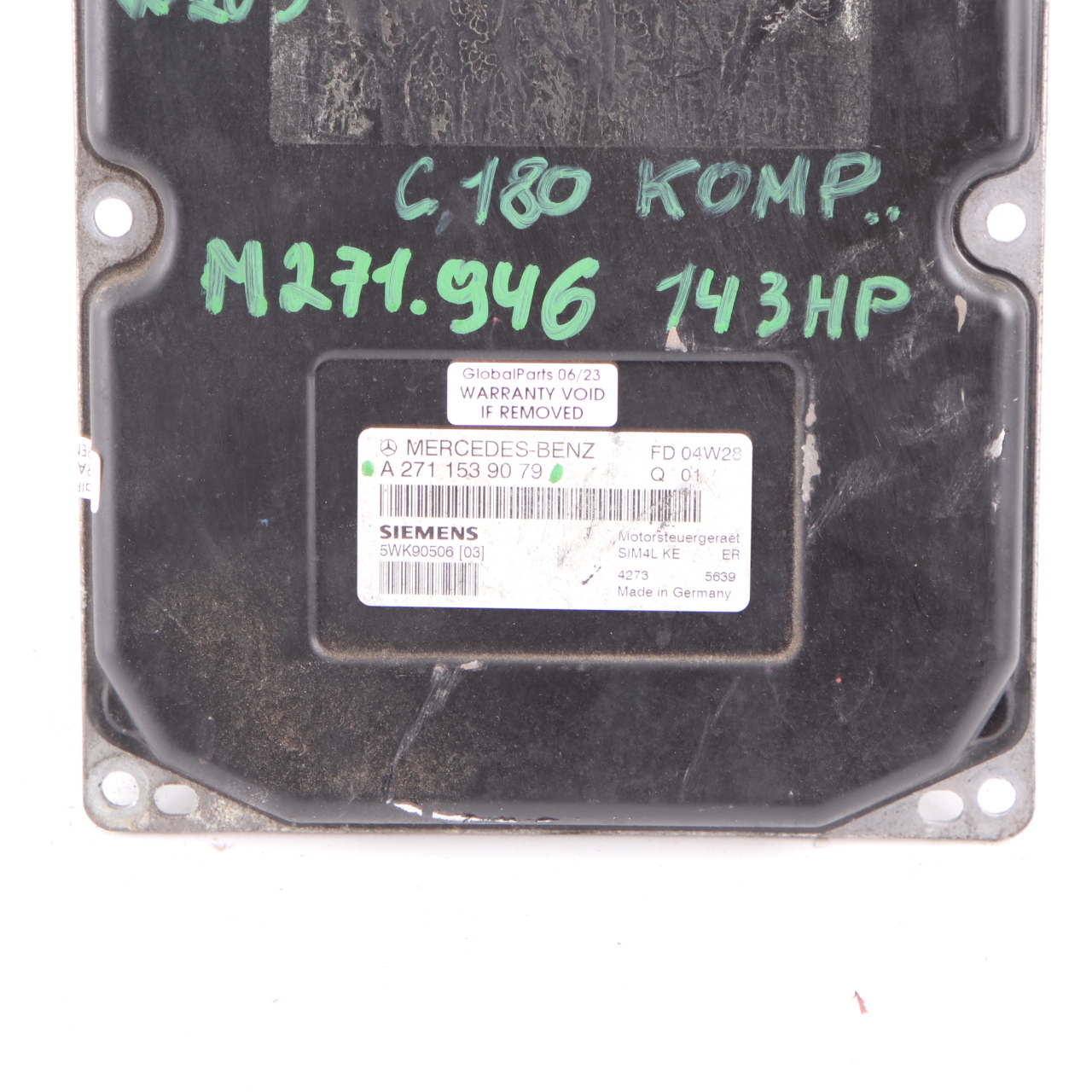 Mercedes W203 C180 Kompressor M271.964 143HP Engine ECU A2711539079 Automatic