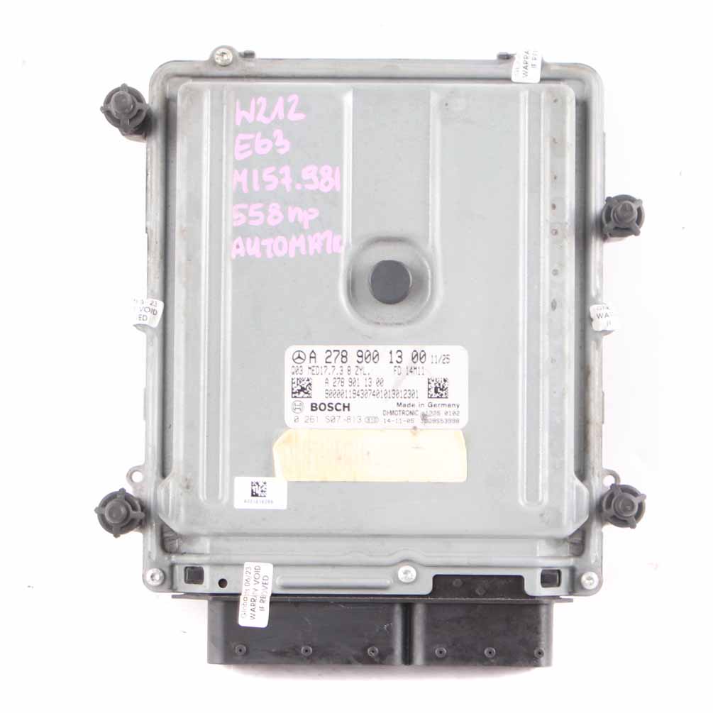 Mercedes W212 E63 AMG M157.981 558HP Engine Control Unit Module ECU A2789001300