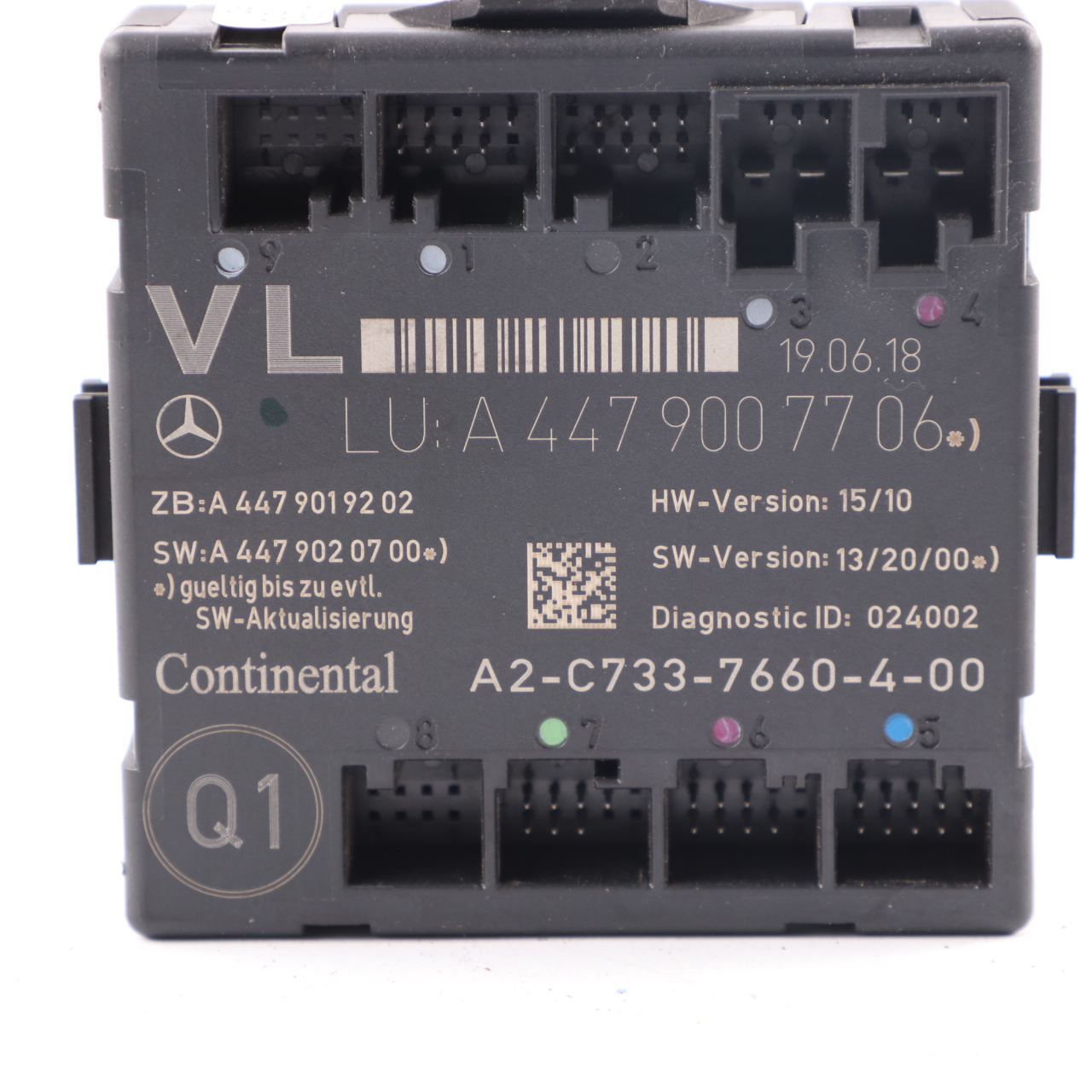 Mercedes W447 Door Control Module Front Left N/S A4479007706