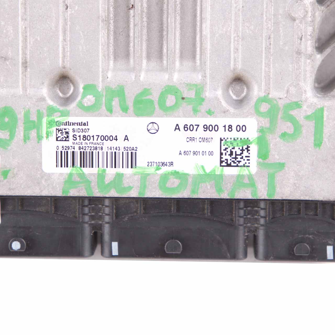 Mercedes W176 A180 CDI OM607.951 109HP Engine ECU Kit A6079001800 + Key + Lock