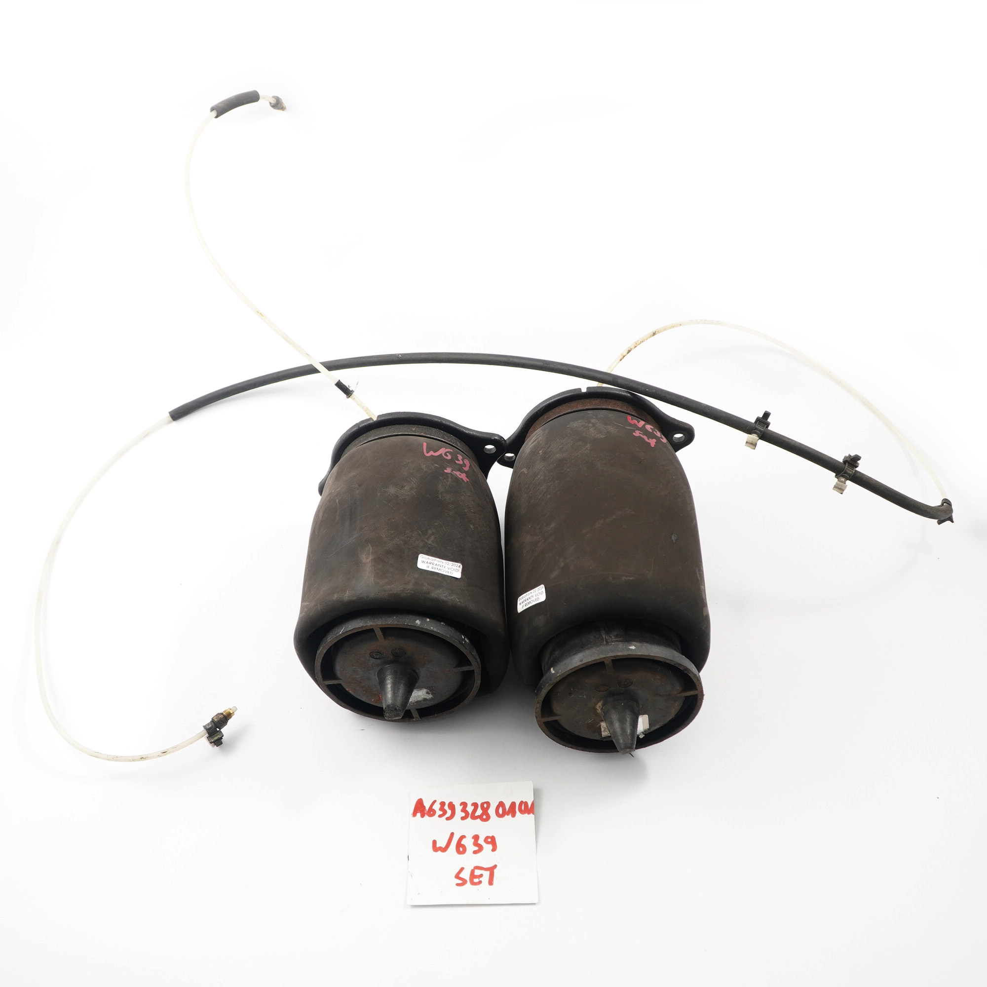 Mercedes W639 Air Suspension Bag Air Bellows Set Left Right Hose A6393280101