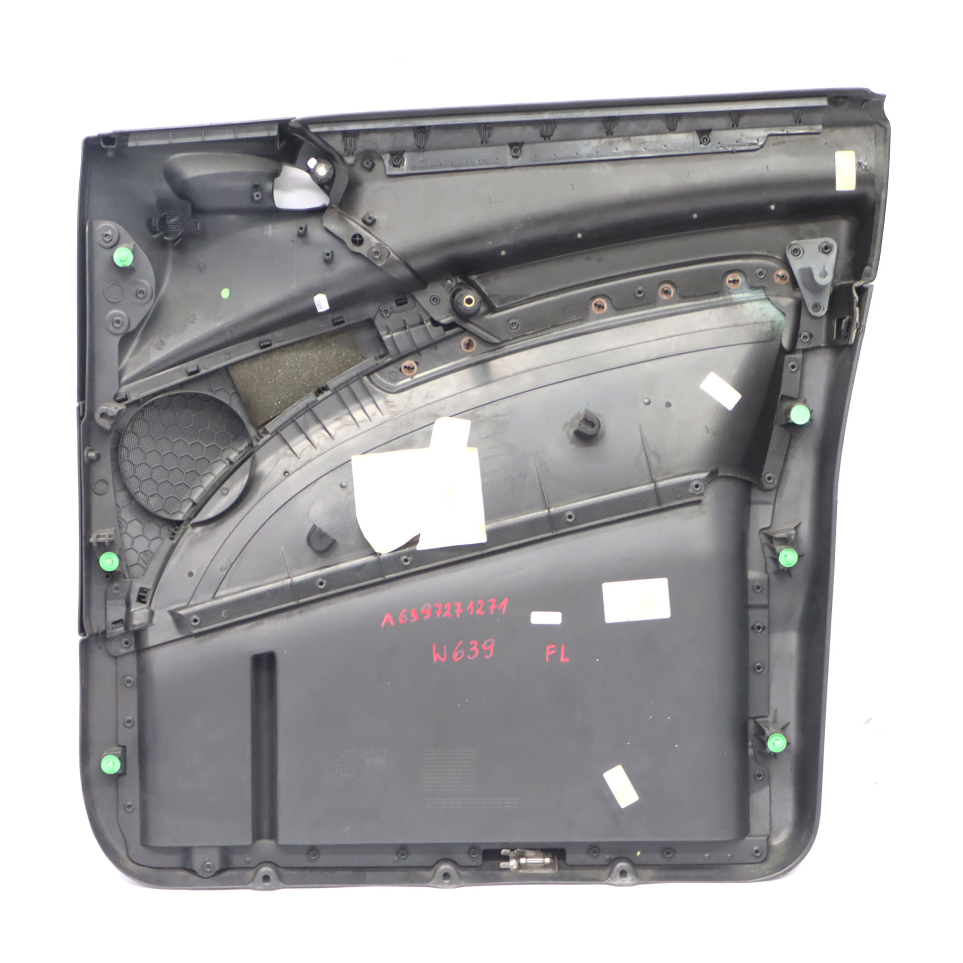 Mercedes Vito W639 Door Card Front Left N/S Trim Panel Covering Black Leather