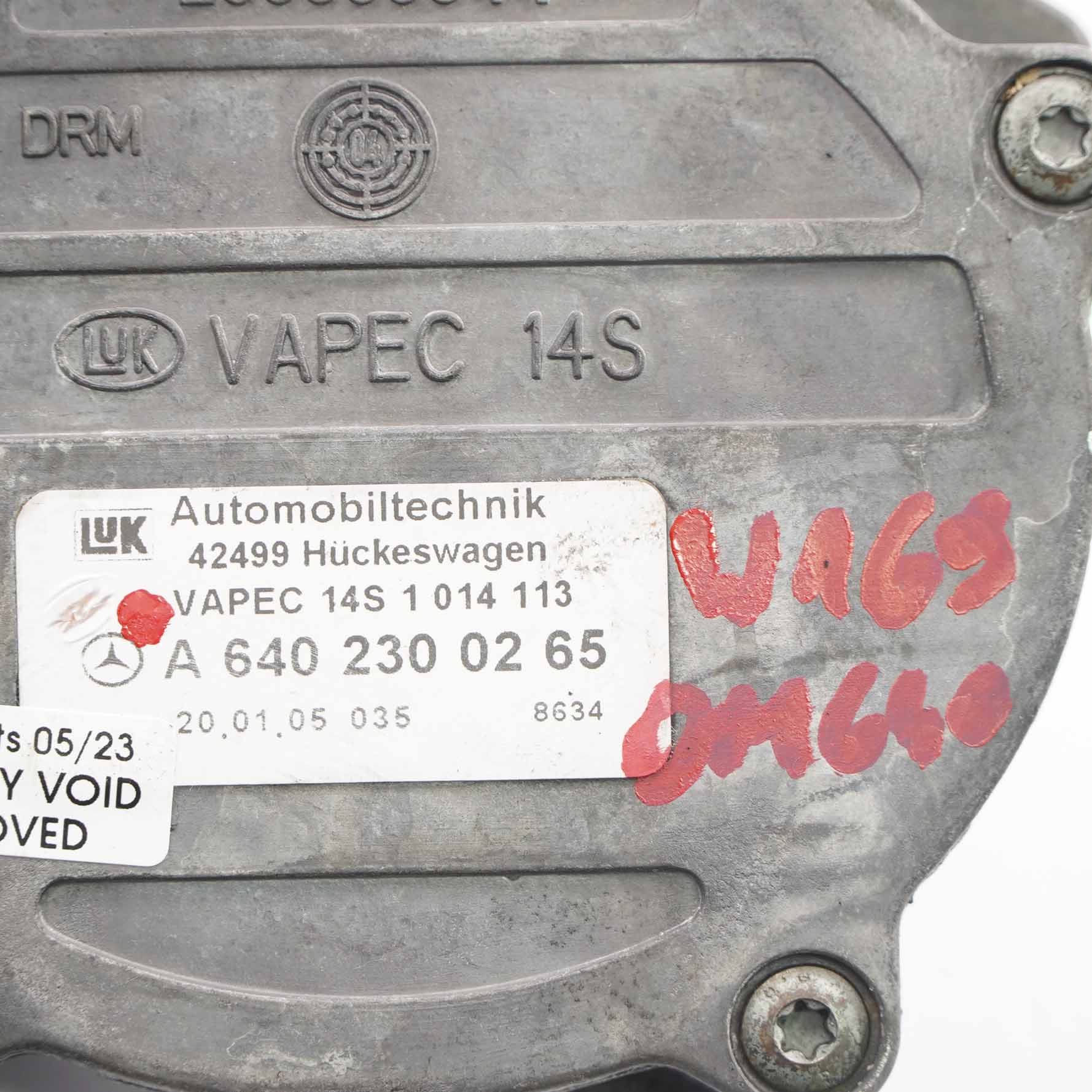 Mercedes W169 W245 OM640 Diesel Brake Vacuum Pump A6402300265