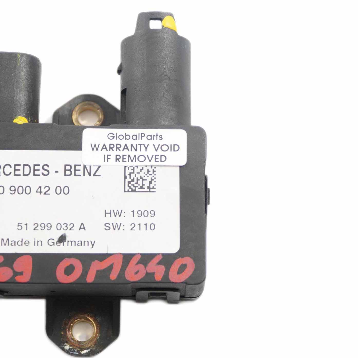 Mercedes W169 W245 Glow Plug Relay Unit Module OM640 Diesel Engine A6409004200