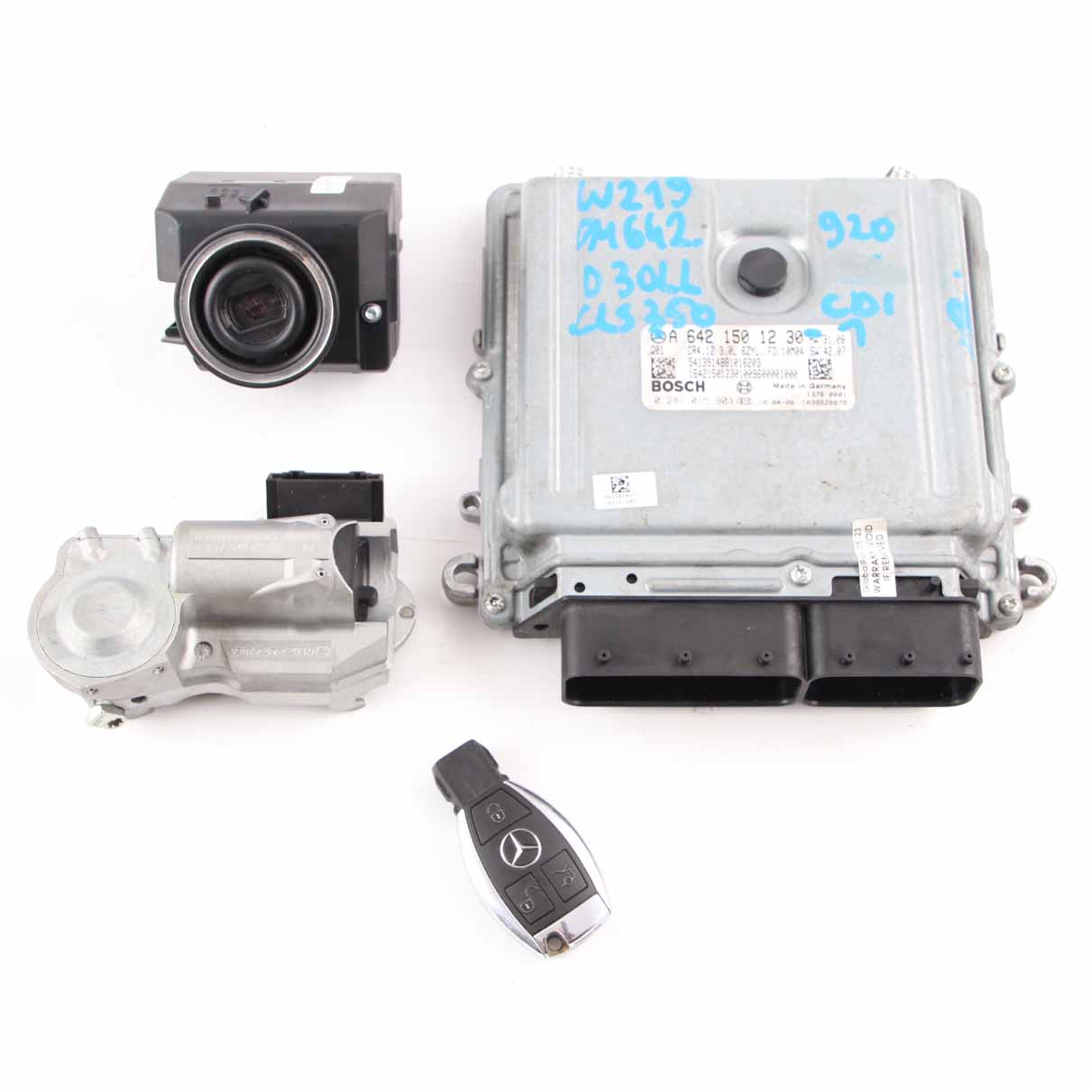 Mercedes W219 CLS350 CDI OM642.920 Engine Module ECU Kit A6421501230 Key Lock