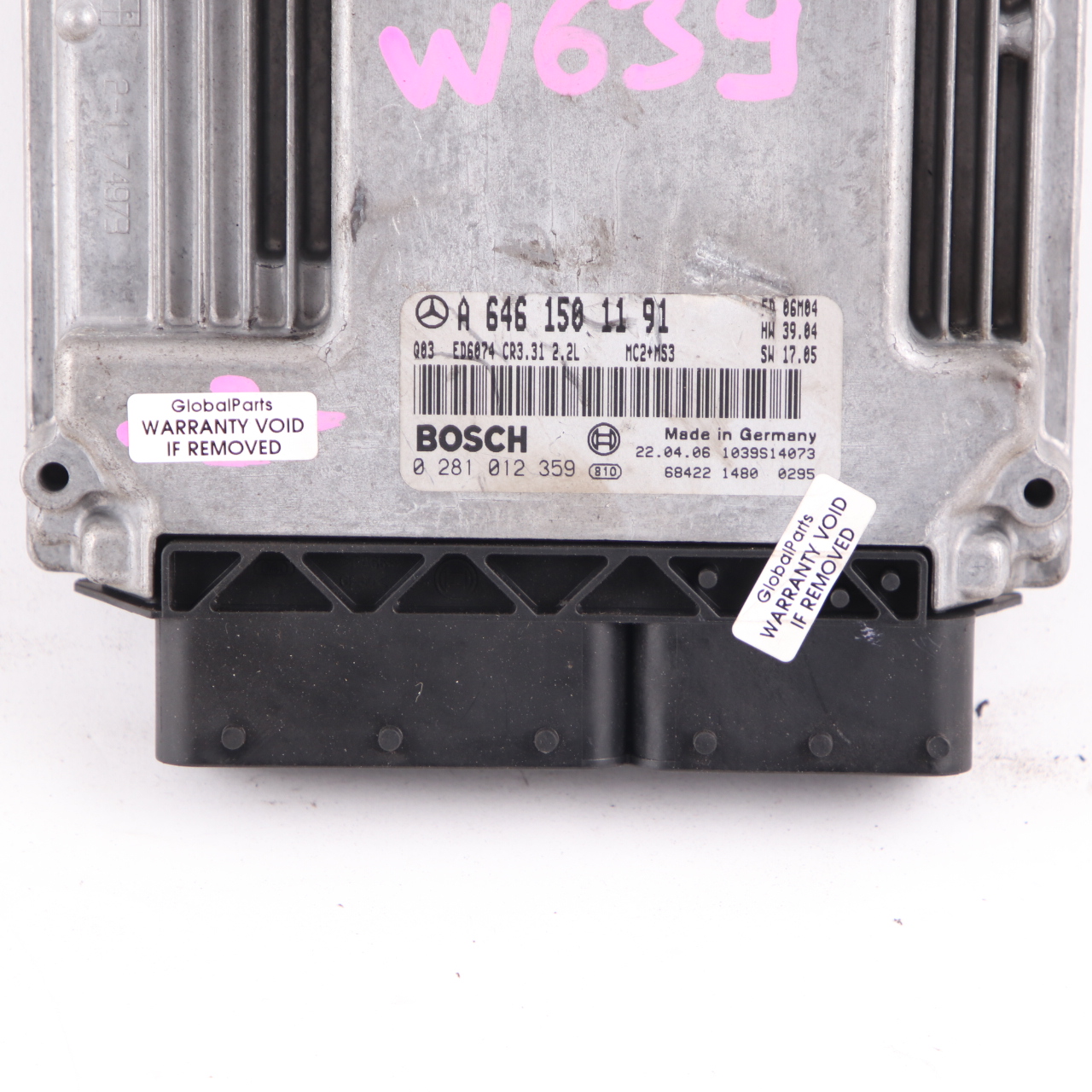 Mercedes W639 Vito OM646 111CDI 116HP Engine Unit Module ECU A6461501191 Manual