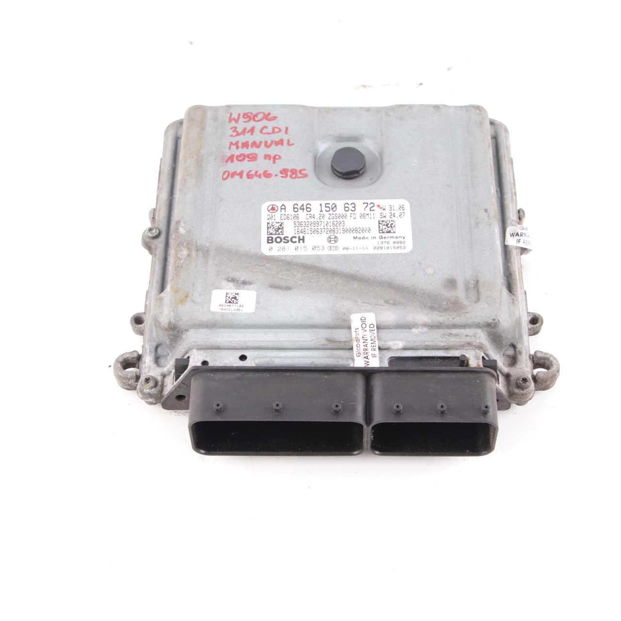 Mercedes W906 311 CDI 109HP OM646.985 Diesel Engine Control Unit ECU A6461506372