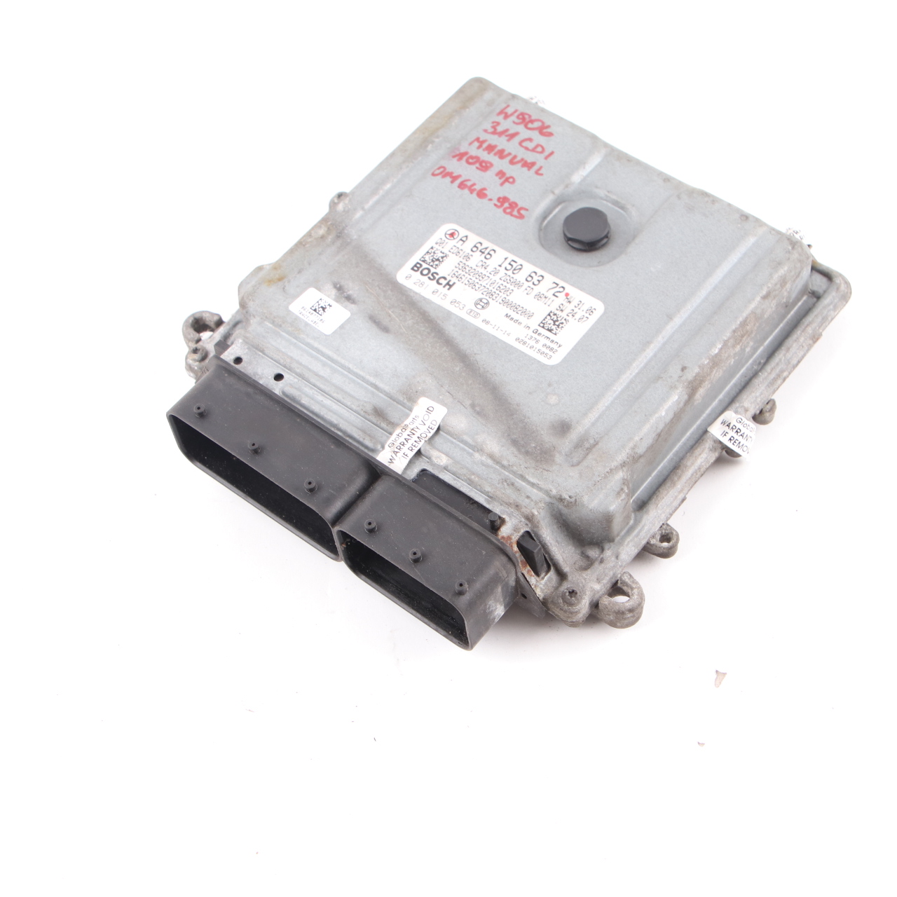 Mercedes W906 311 CDI 109HP OM646.985 Diesel Engine Control Unit ECU A6461506372