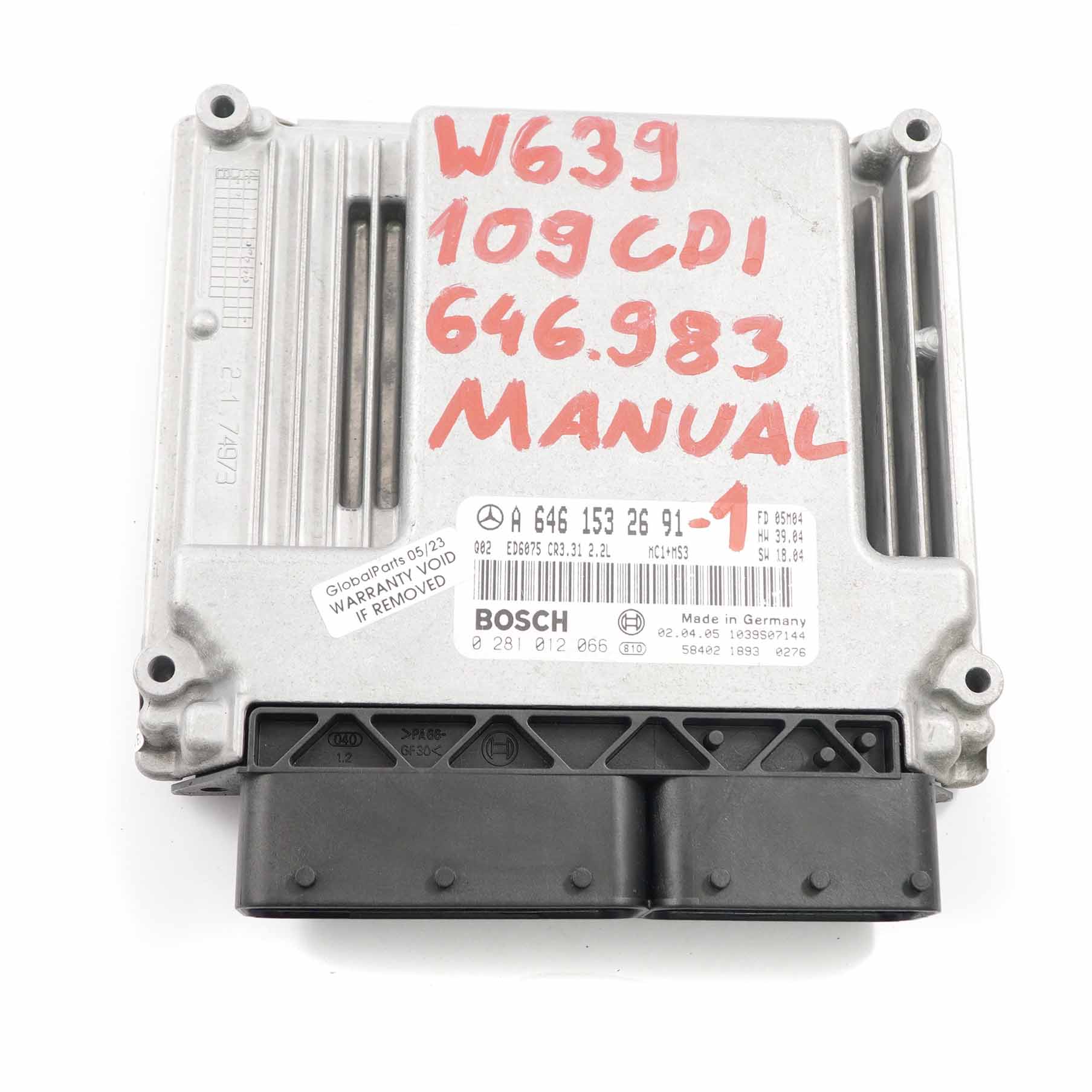 Mercedes Vito W639 109 CDI OM646.983 88HP Engine Module ECU Kit A6461532691