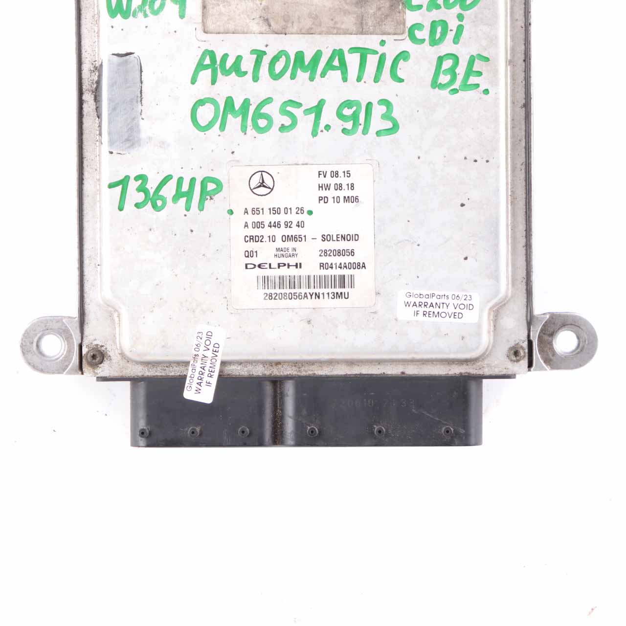 Mercedes W204 C200CDI BlueEFFICIENCY OM651.913 Engine ECU Module A6511500126