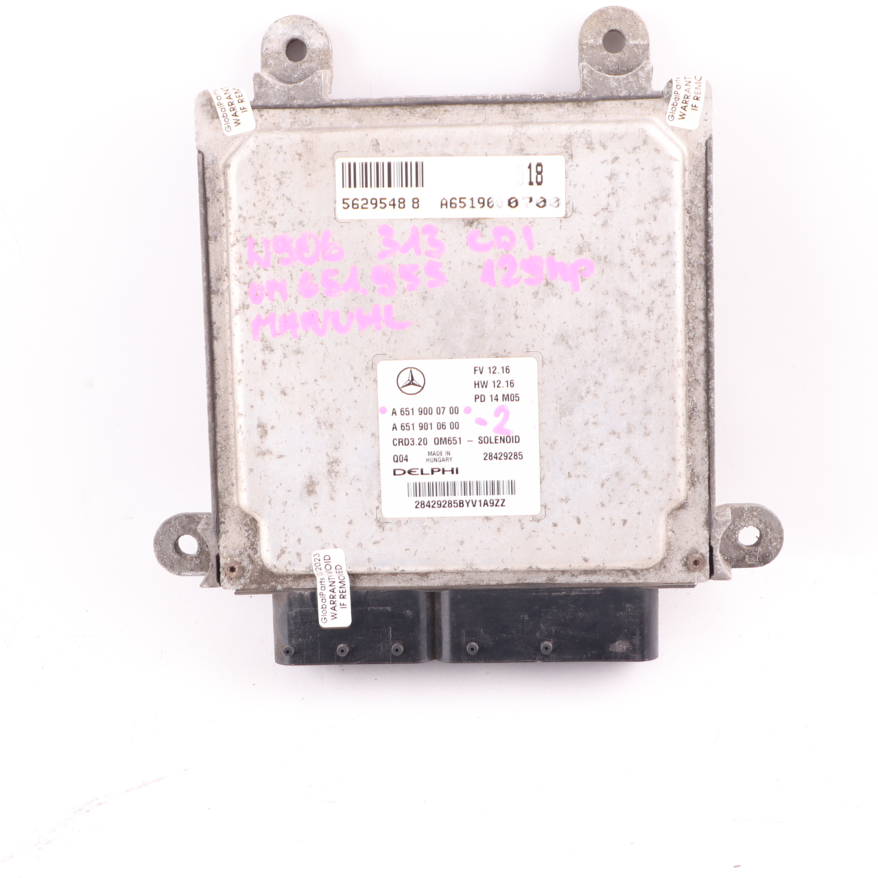 Mercedes W906 313 CDI OM651.955 129HP Diesel Engine ECU Kit A6519000700 Key Lock