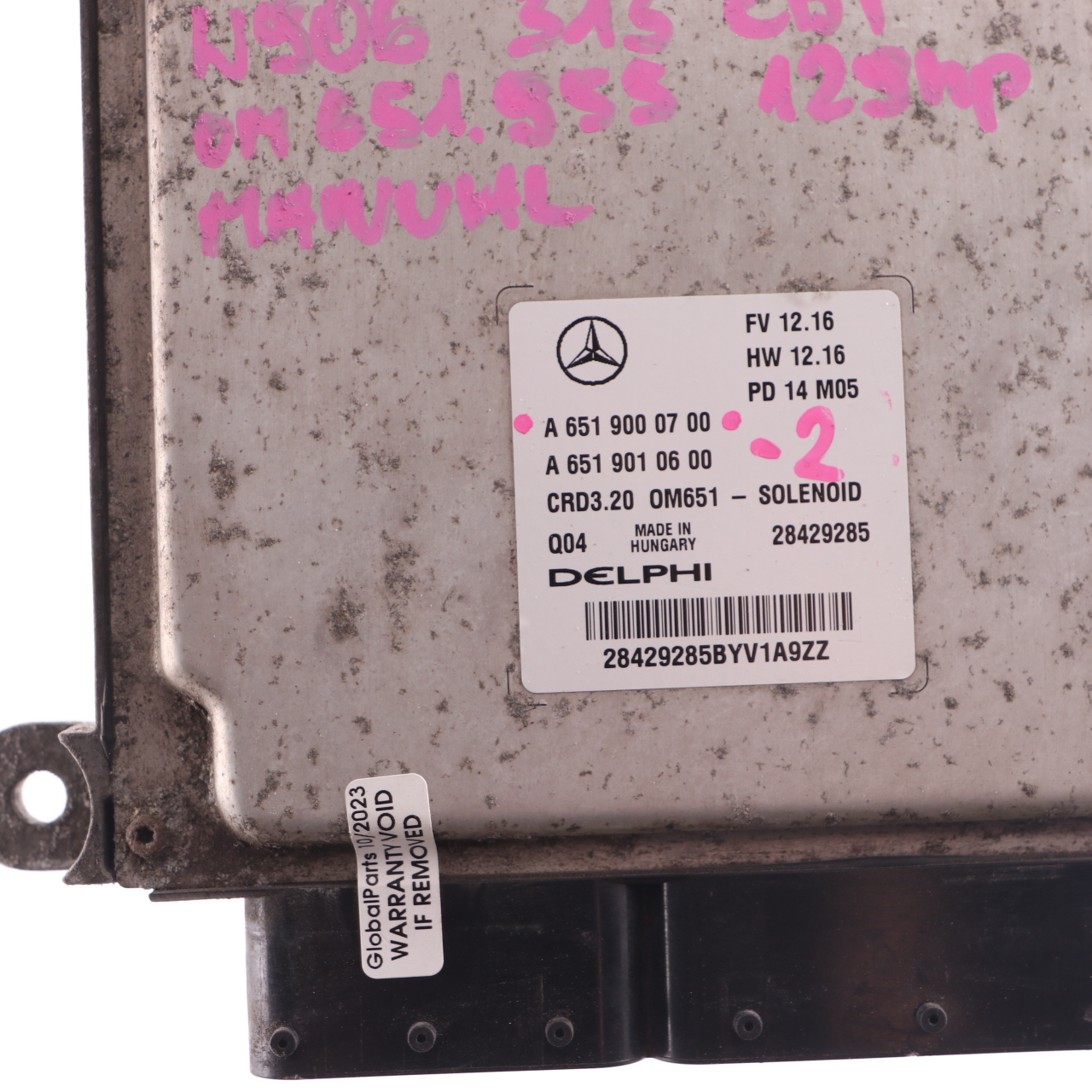 Mercedes W906 313 CDI OM651.955 129HP Diesel Engine ECU Kit A6519000700 Key Lock