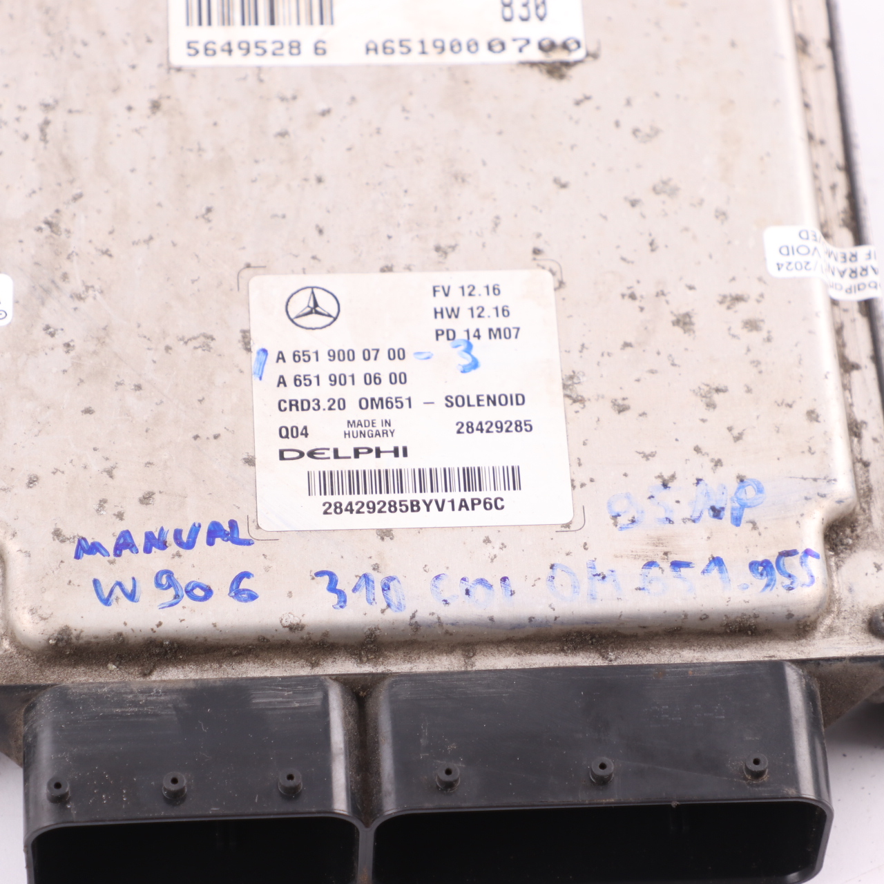 Mercedes W906 310 CDI OM651.955 95HP Engine Unit ECU Kit A6519000700 Key Lock