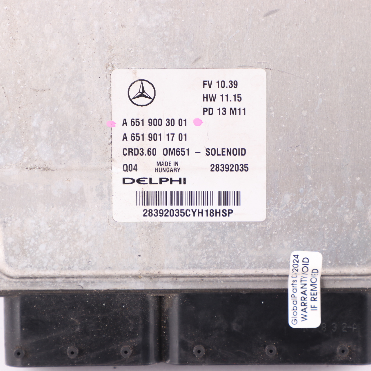 Mercedes W176 A220 CDI BlueEFFICIENCY 651.930 170HP Engine Unit ECU A6519003001