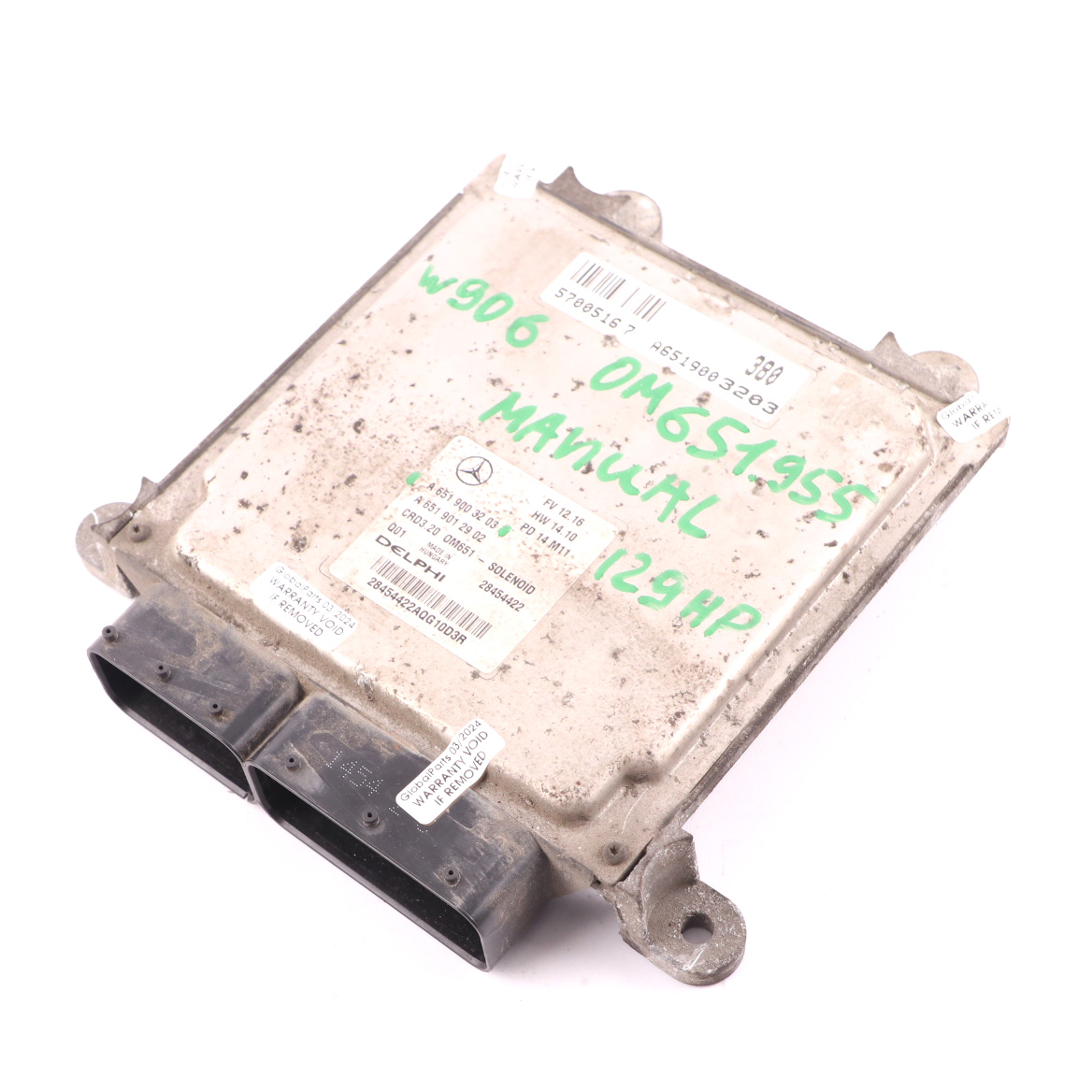 Mercedes W906 313 CDI OM651.955 129HP Diesel Engine ECU A6519003203 Manual