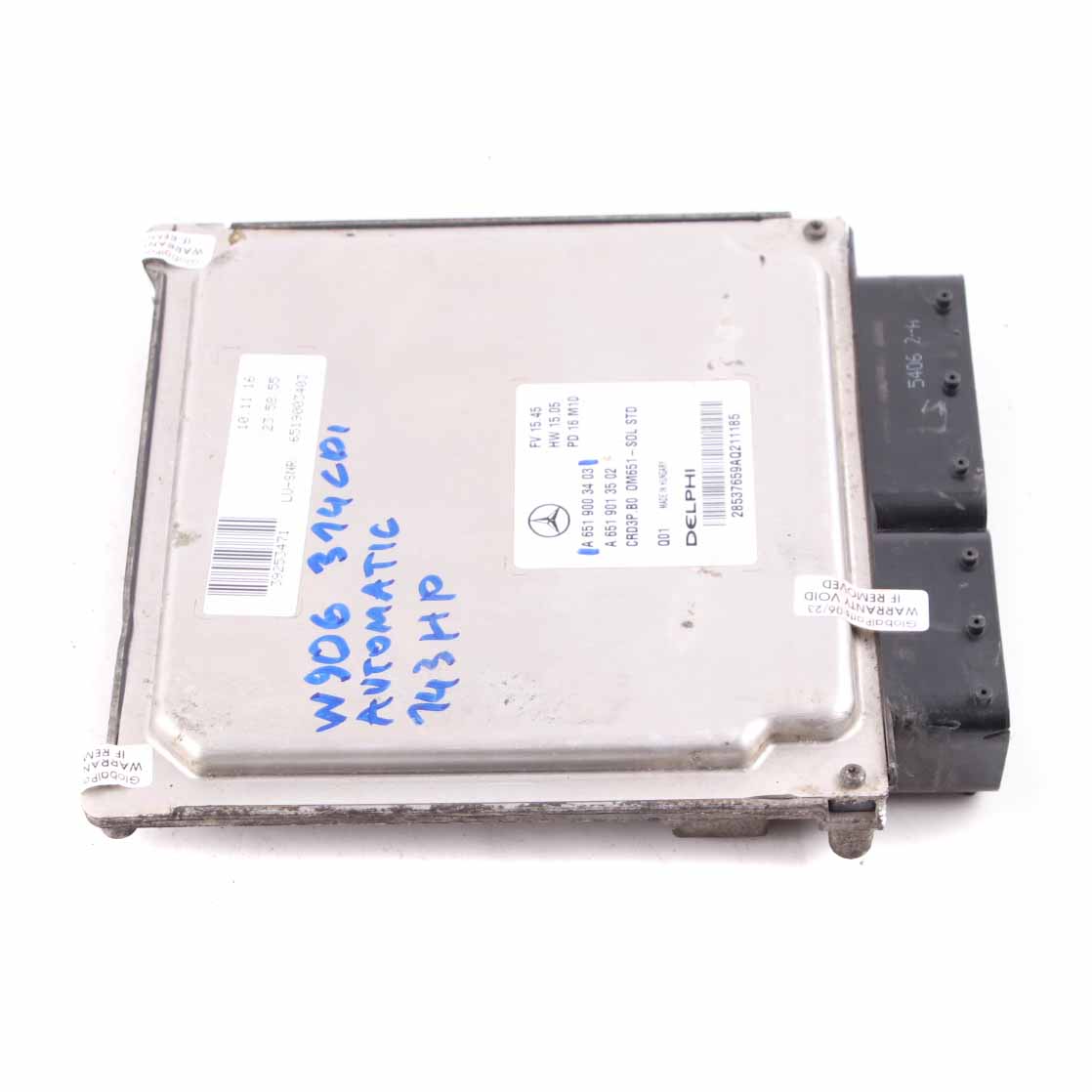 Mercedes W906 314 CDI OM651 143HP Engine Unit Module ECU Automatic A6519003403