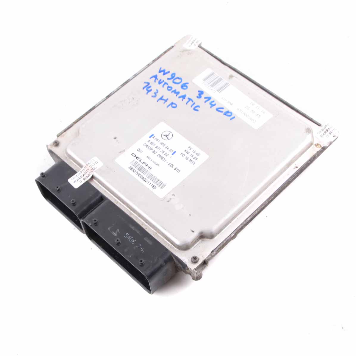 Mercedes W906 314 CDI OM651 143HP Engine Unit Module ECU Automatic A6519003403