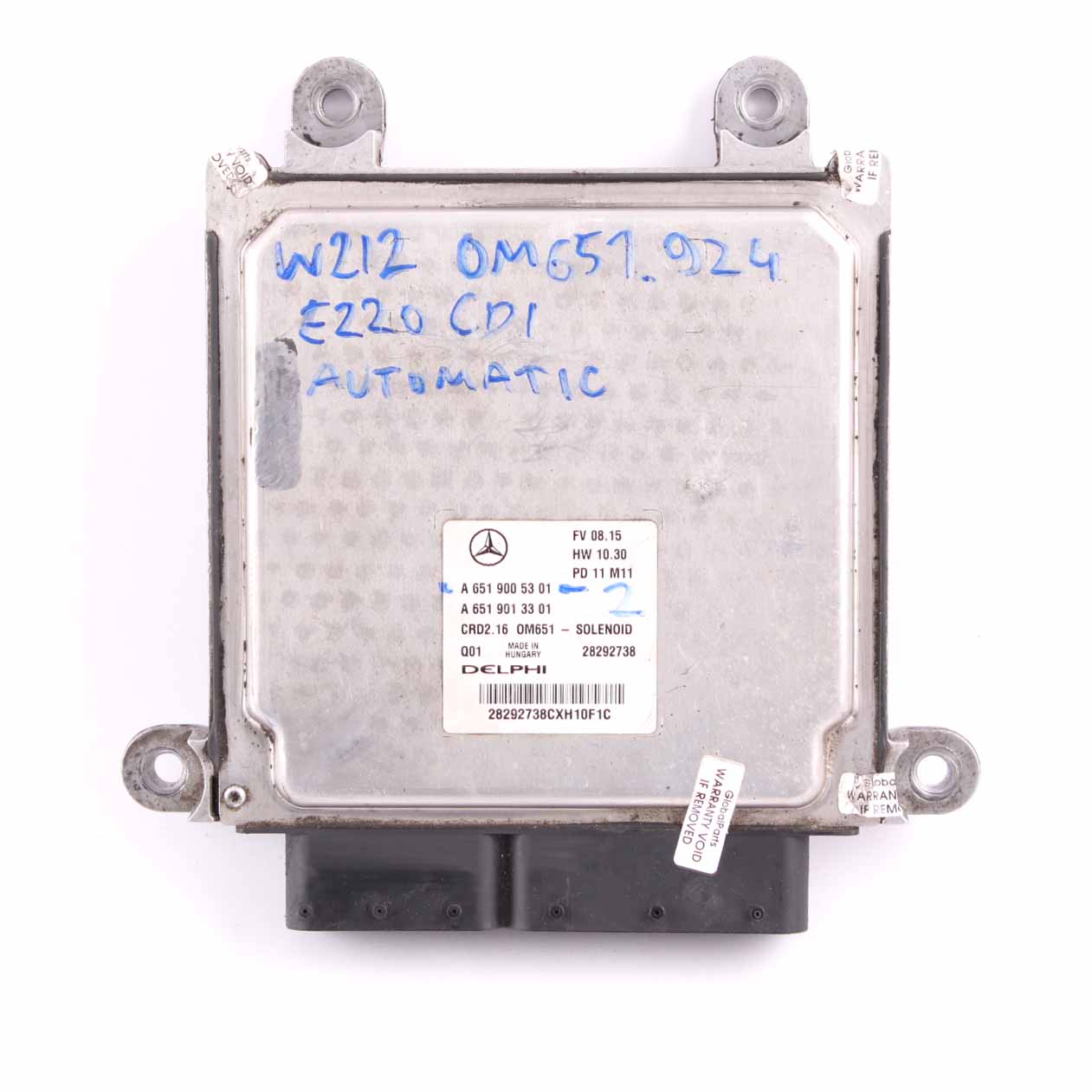 Mercedes W212 E220CDI OM651 Engine Unit Module ECU Kit Key Lock A6519005301