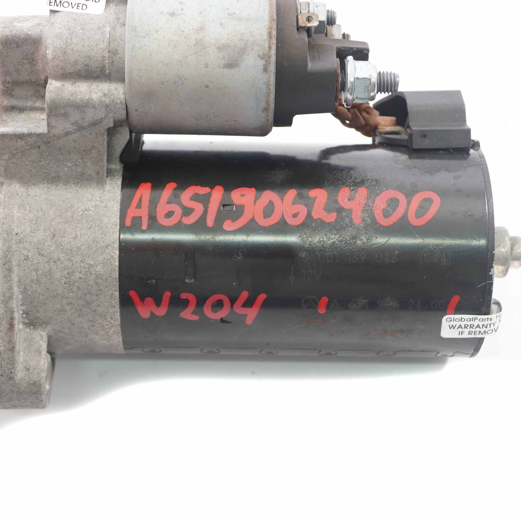 Starter Motor Mercedes W204 W212 OM651 Diesel Engine Bosch Starter A6519062400