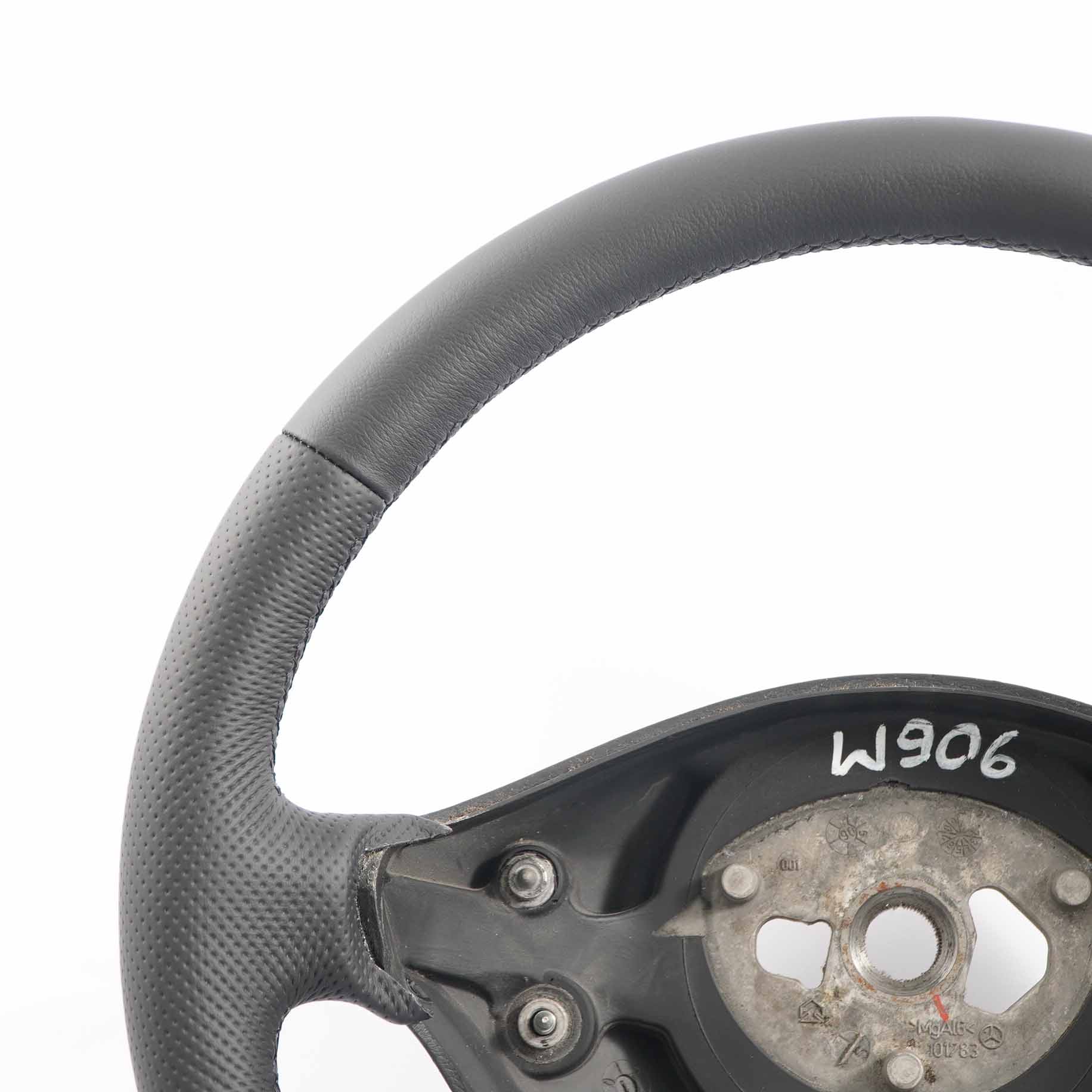 Mercedes Sprinter W906 NEW Black Leather Steering Wheel Black Thread A9064640001