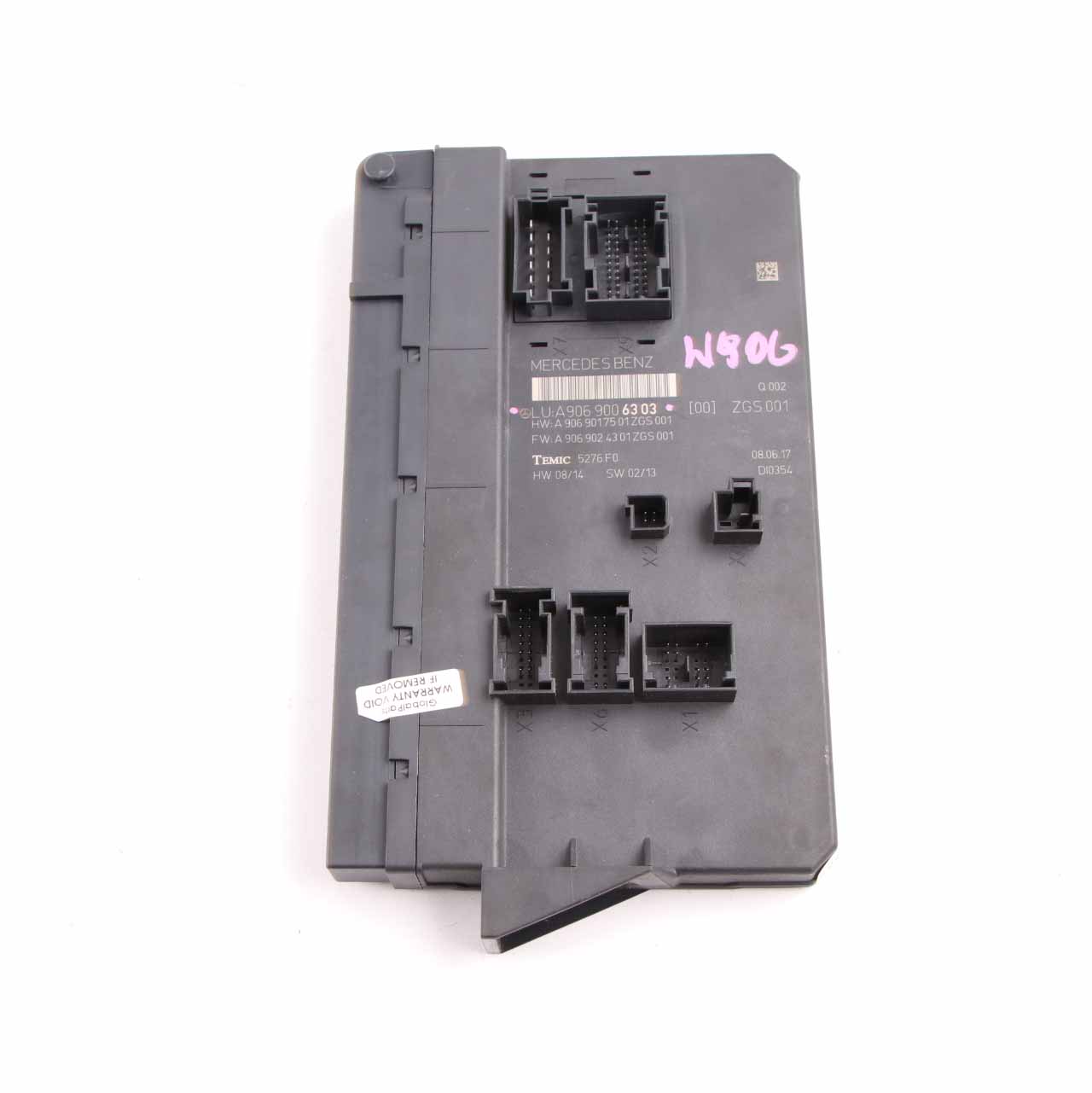 Mercedes W906 Fuse Box Control Unit Module ZGS Temic A9069006303