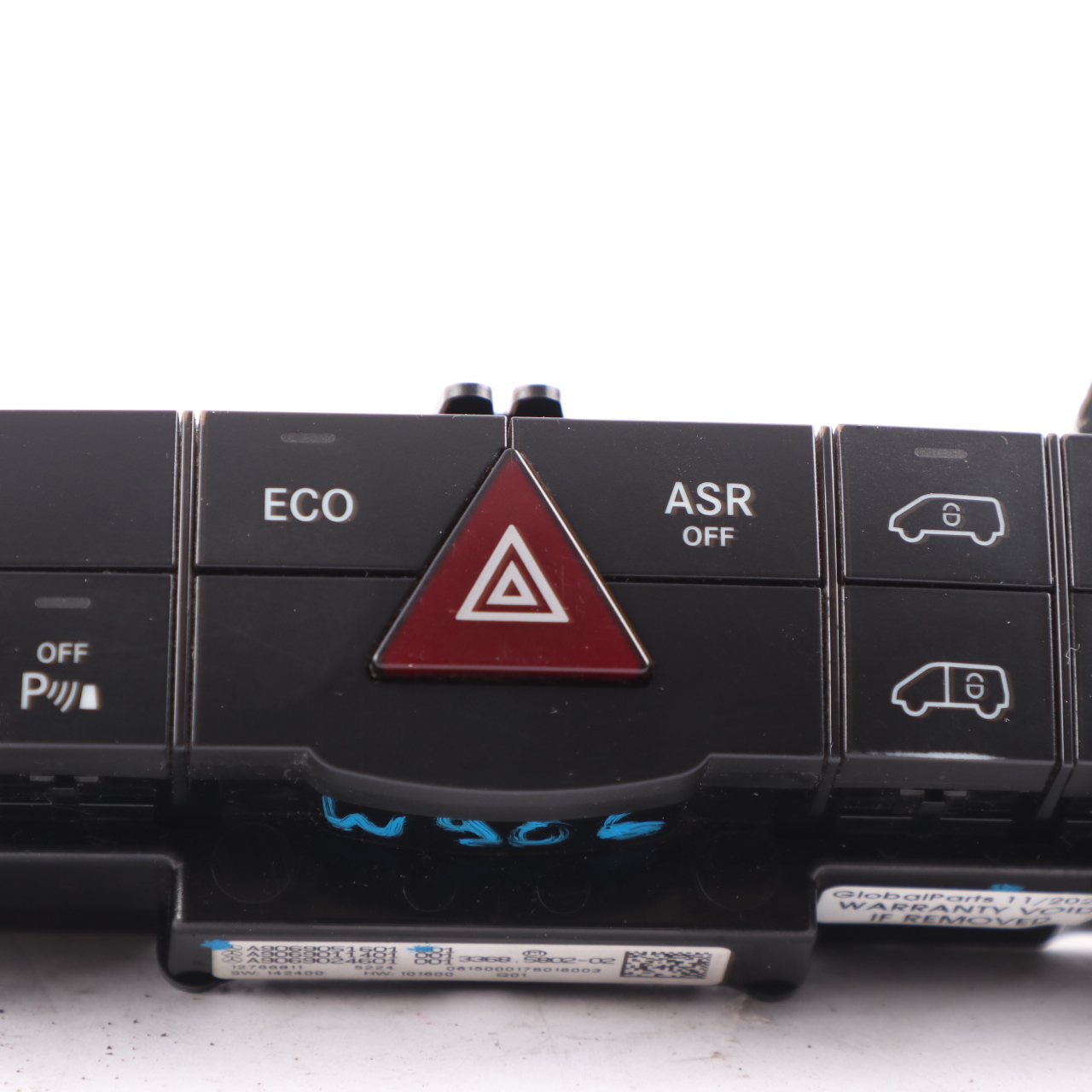 Mercedes W906 Dashboard Panel Hazard ASR Locking ECO PDC Switch A9069051601