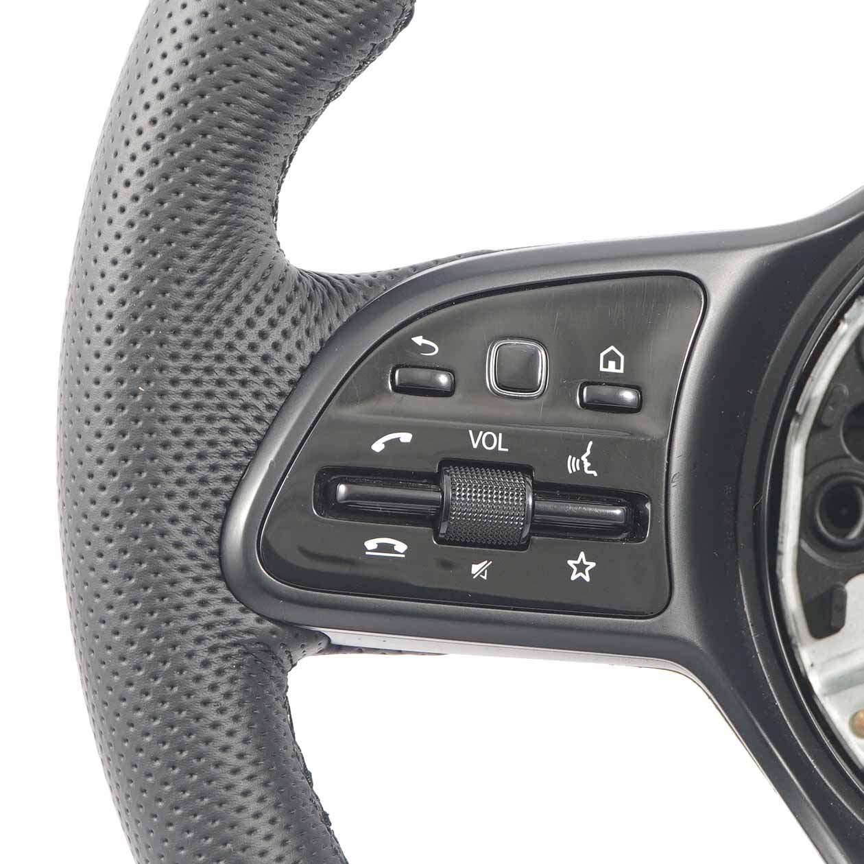 Mercedes W907 W910 NEW Black Leather Steering Wheel Multifunction A9074600802