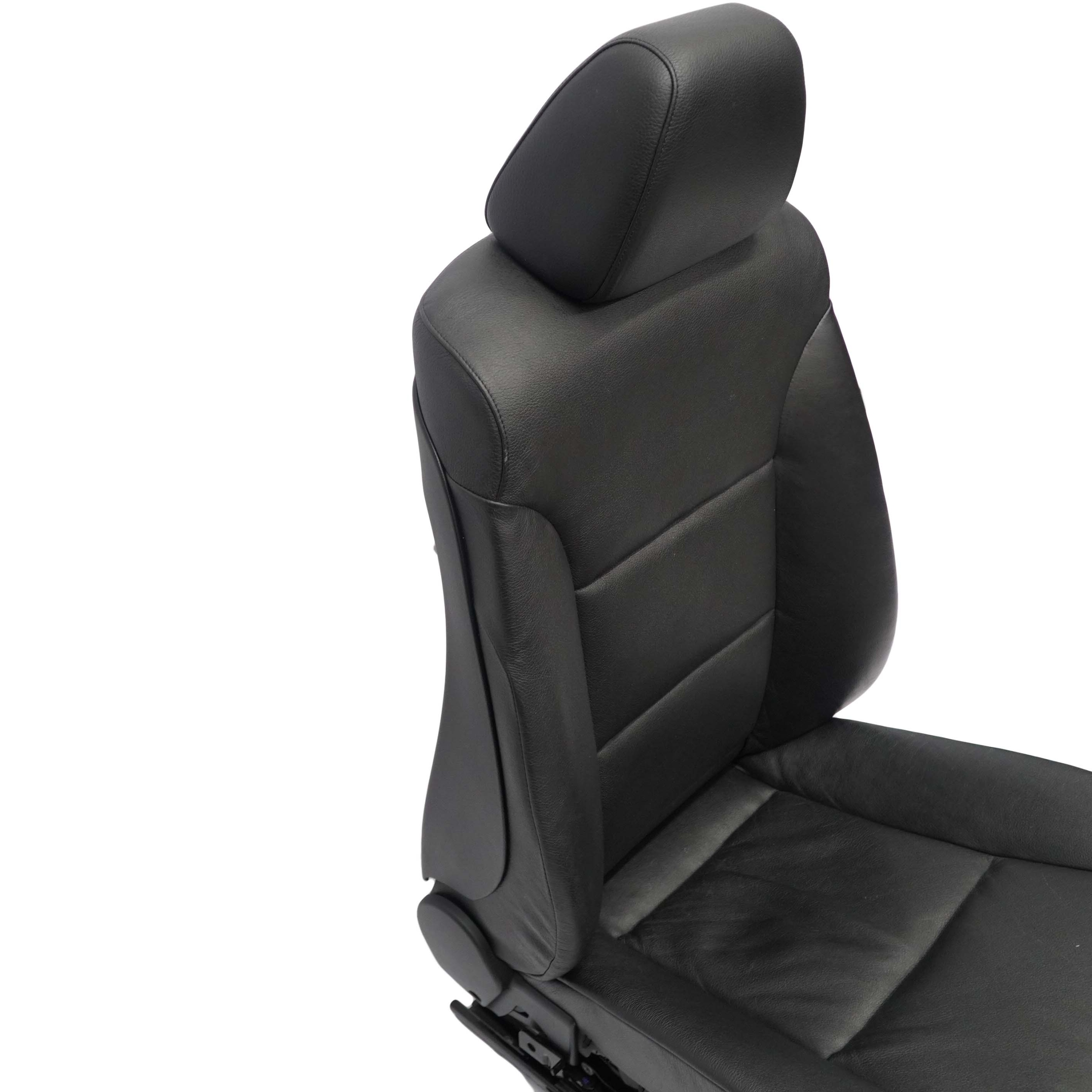 BMW 5 Series E60 E61 Black Leather Front Left N/S Seat Passenger Side