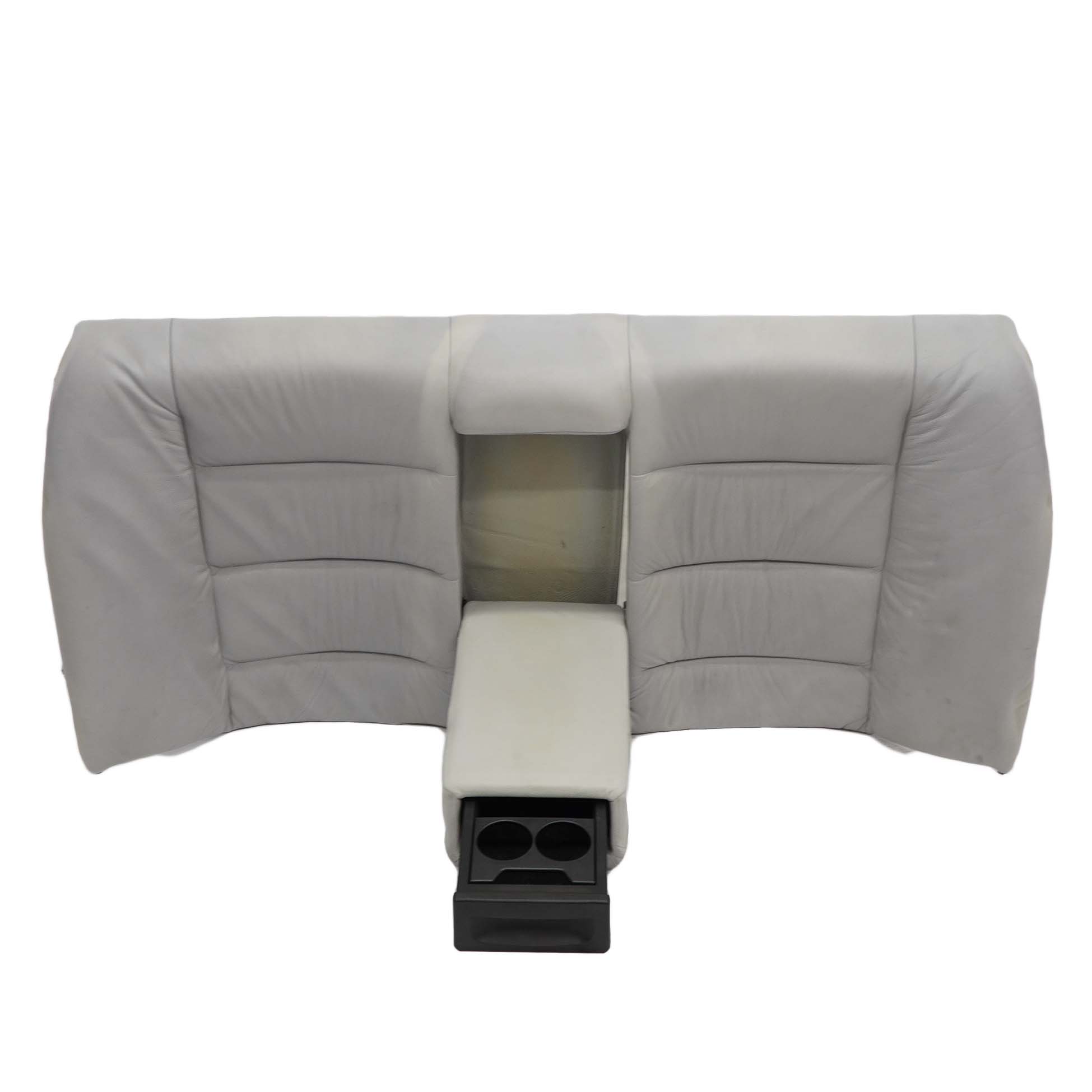 BMW 3 E36 Saloon Rear Seat Bench Backrest Cover Light Grey Leather Montana