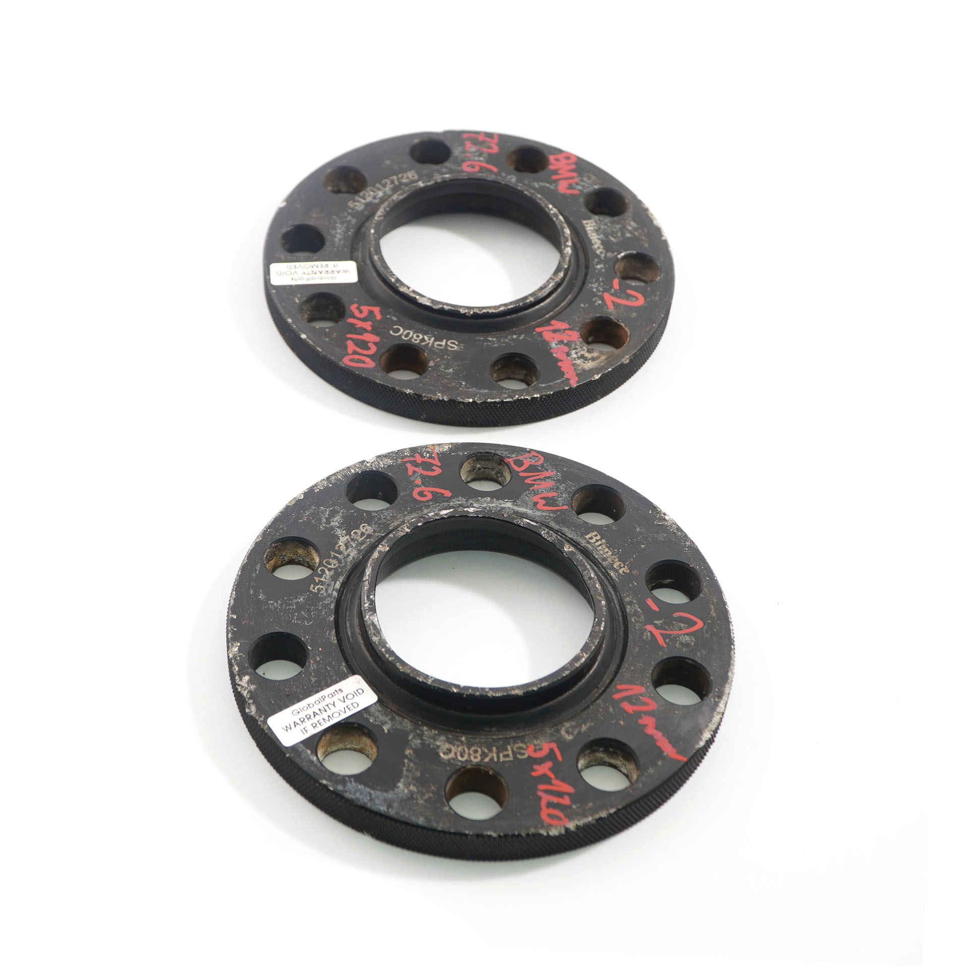 Bimecc Alloy Wheel Spacers Hubcentric Shims BMW 5x120 72.6mm 12mm Pair