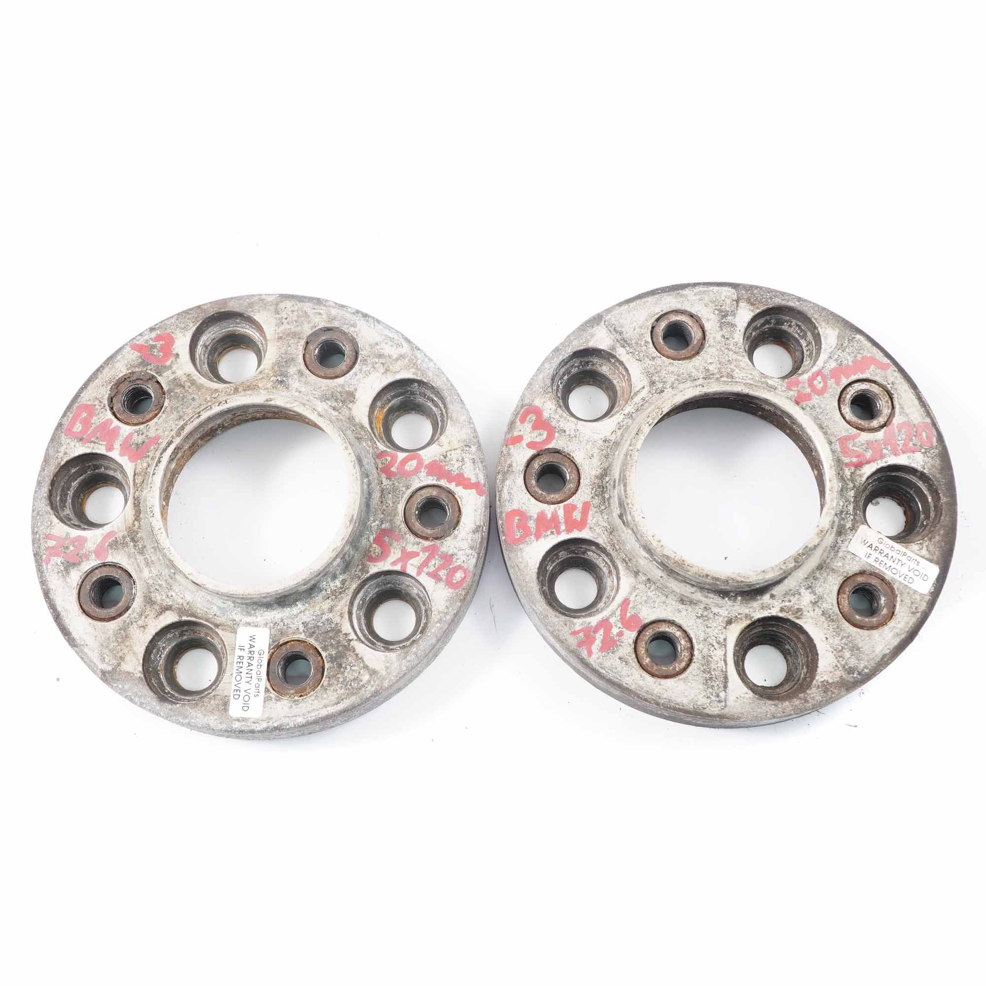 Alloy Wheel Spacers Hubcentric Shims BMW 5x120 72.56mm 20mm