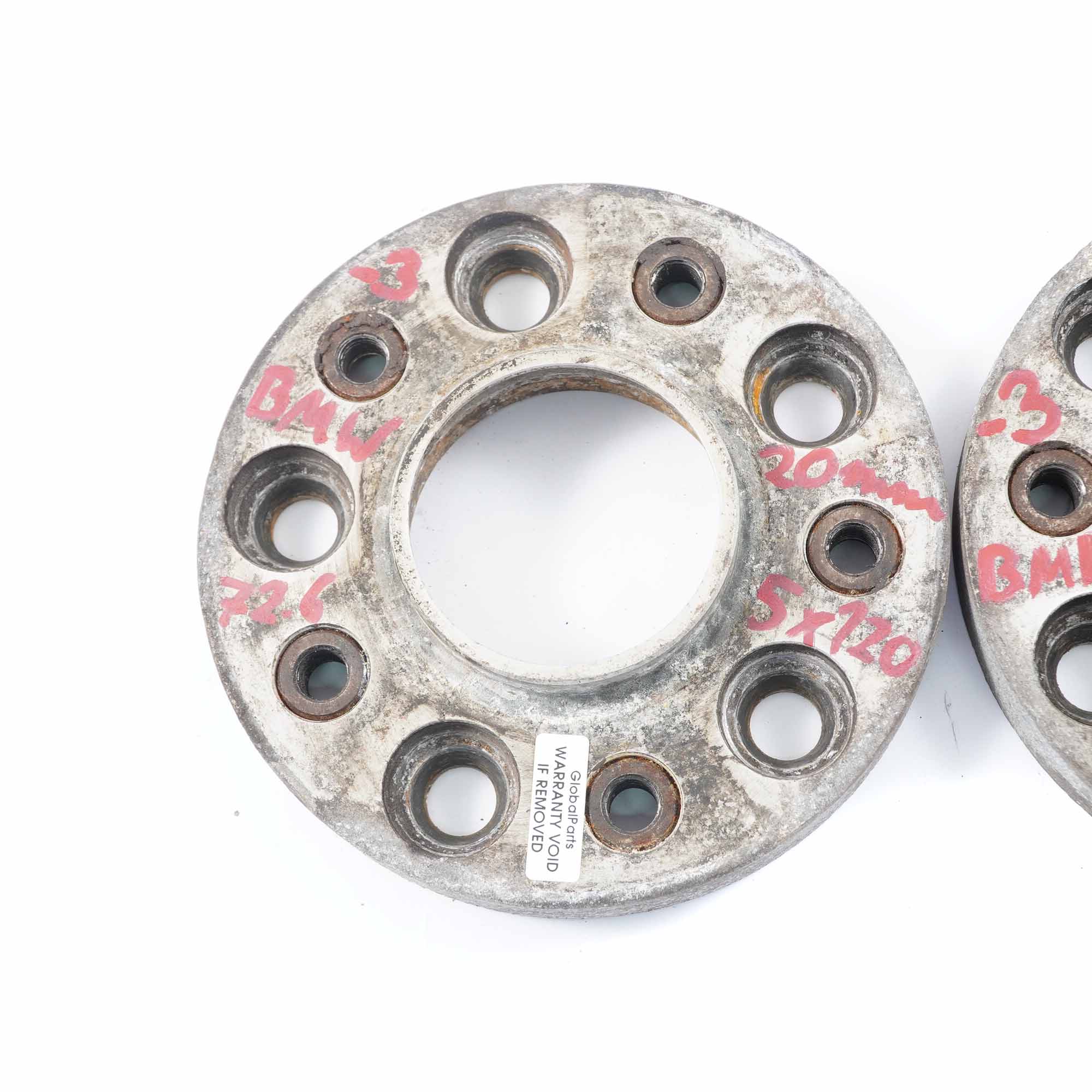 Alloy Wheel Spacers Hubcentric Shims BMW 5x120 72.56mm 20mm