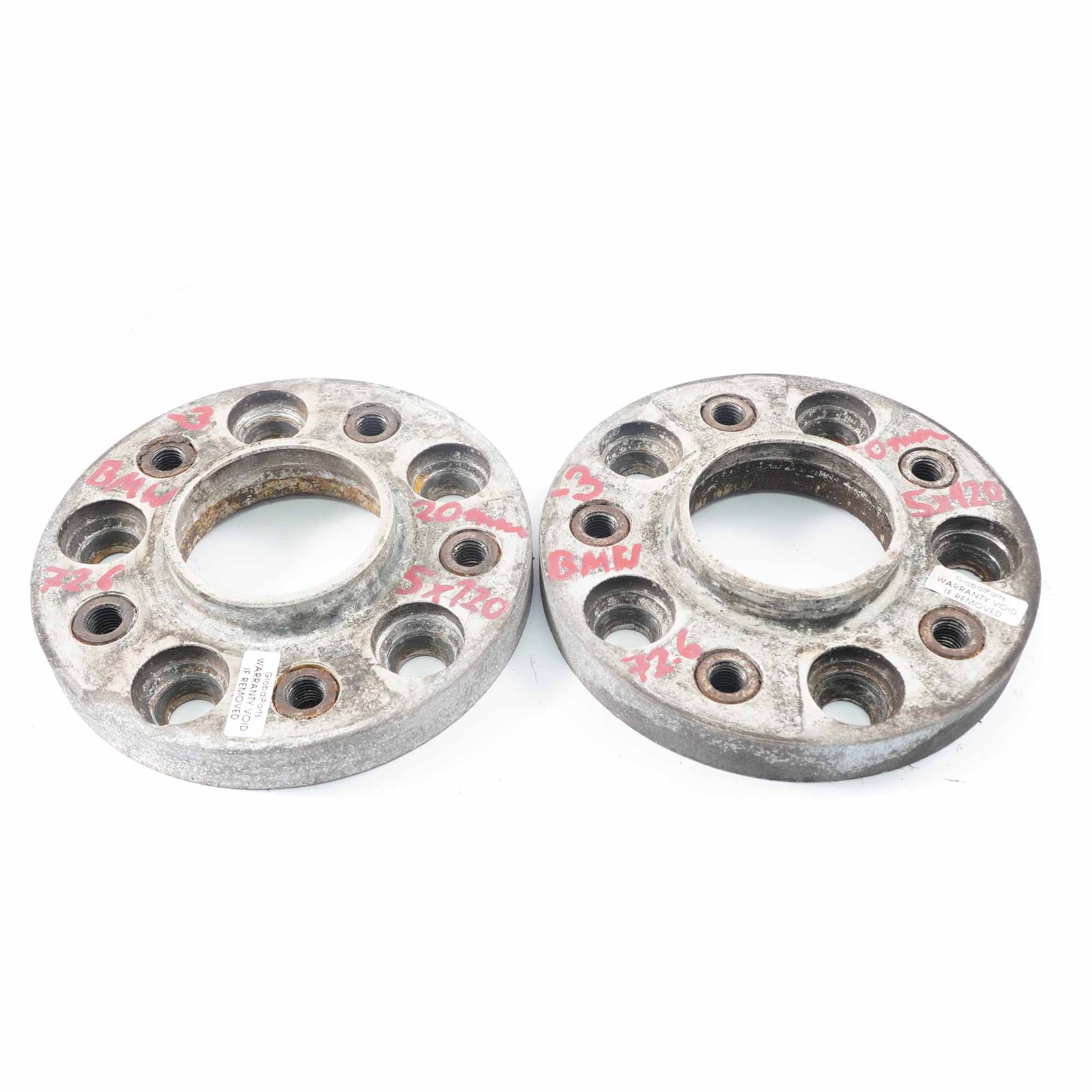 Alloy Wheel Spacers Hubcentric Shims BMW 5x120 72.56mm 20mm