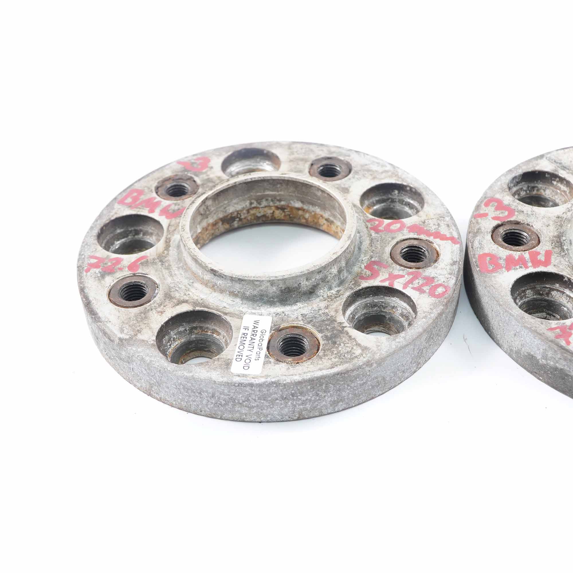 Alloy Wheel Spacers Hubcentric Shims BMW 5x120 72.56mm 20mm