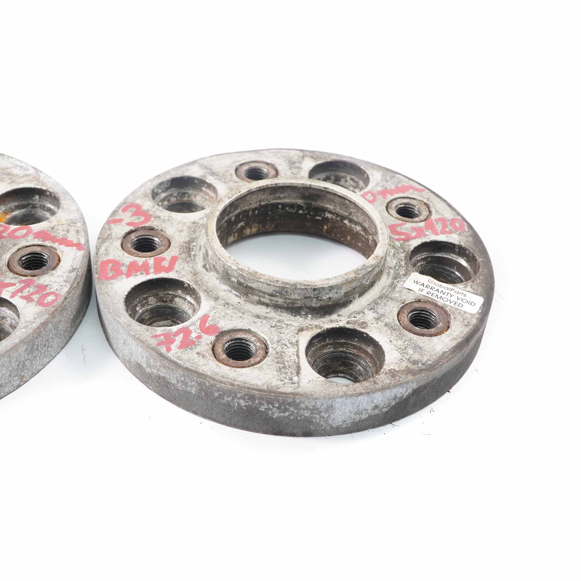 Alloy Wheel Spacers Hubcentric Shims BMW 5x120 72.56mm 20mm