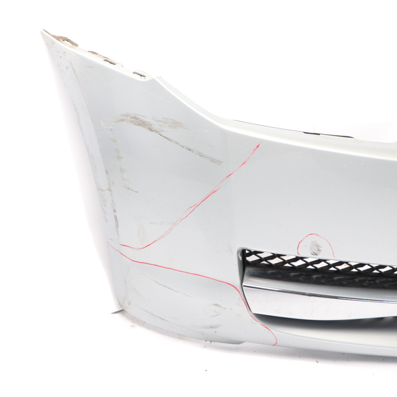 Jaguar XF250 Front Bumper Covering Trim Panel Liquid Silver Metallic - 1K