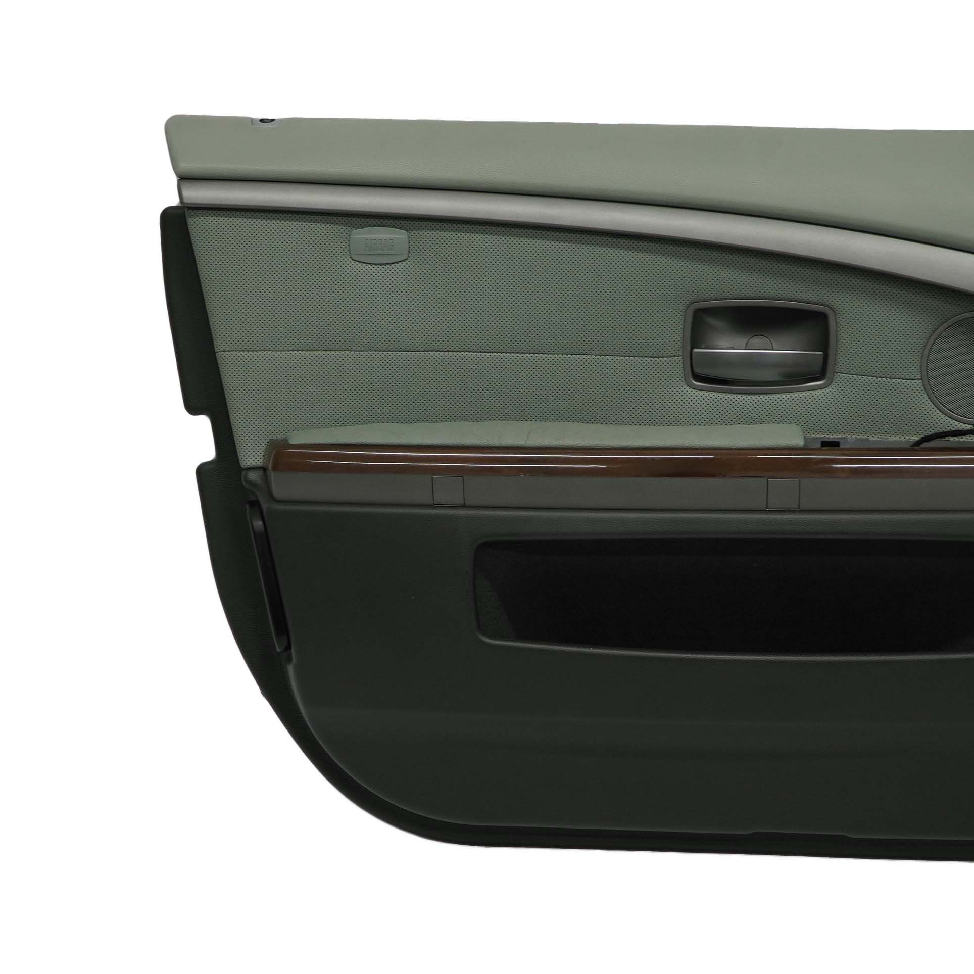 BMW 7 Series E65 E66 Front Left N/S Door Card Leather Nasca Green Lining Trim