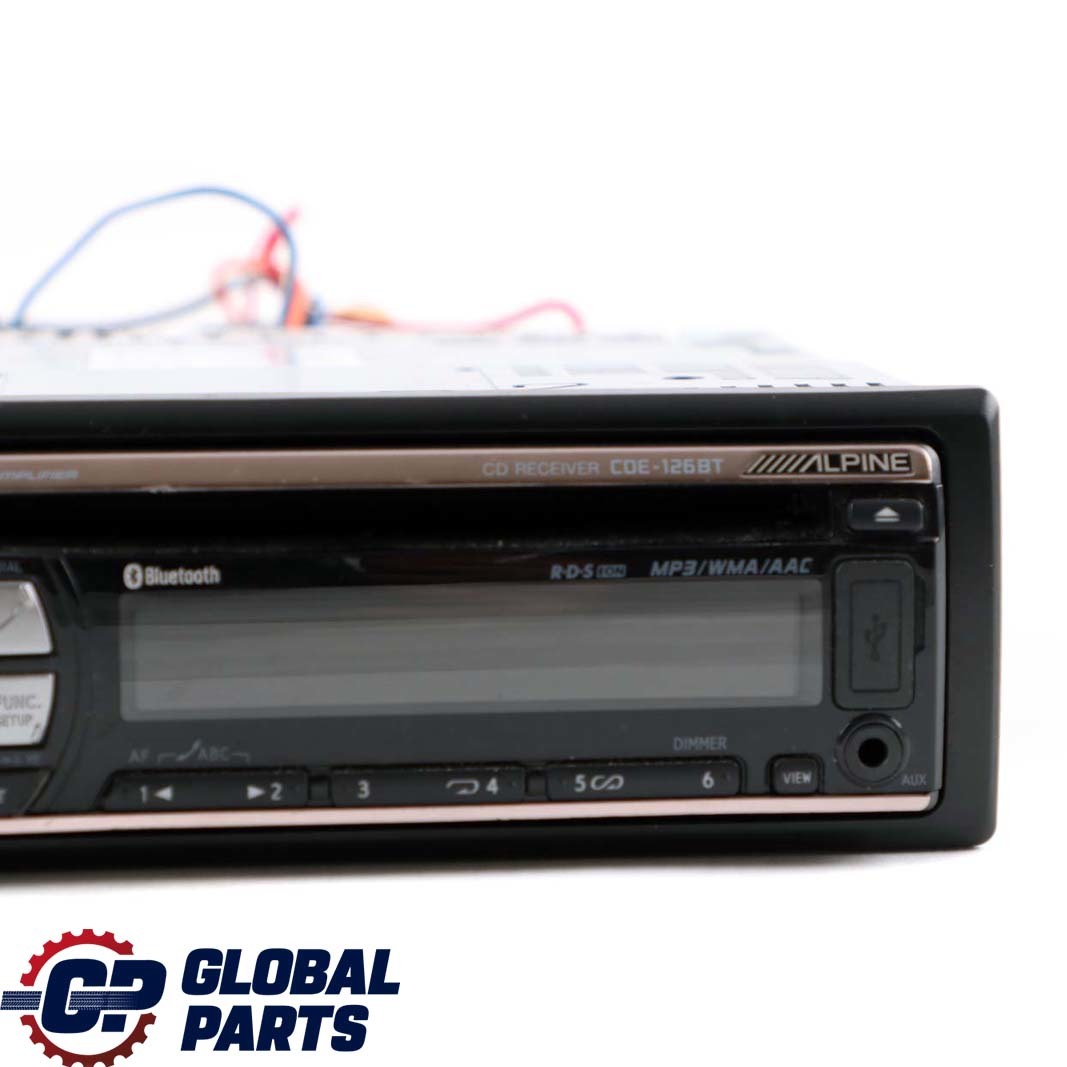 Alpine CDE-126BT CD MP3 USB AUX Bluetooth iPod Stereo Radio Audio Media Player